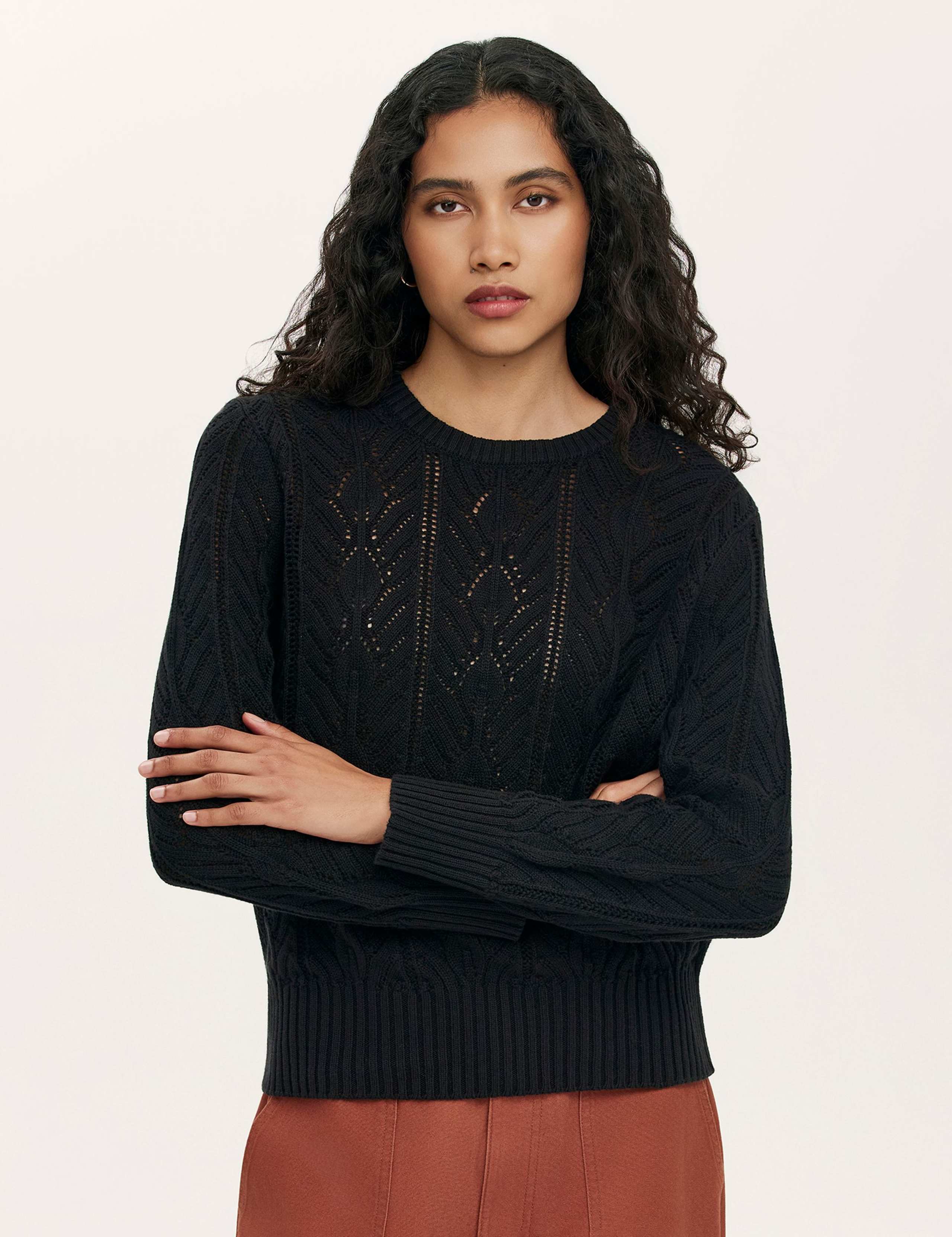 Pure Cotton Textured Jumper