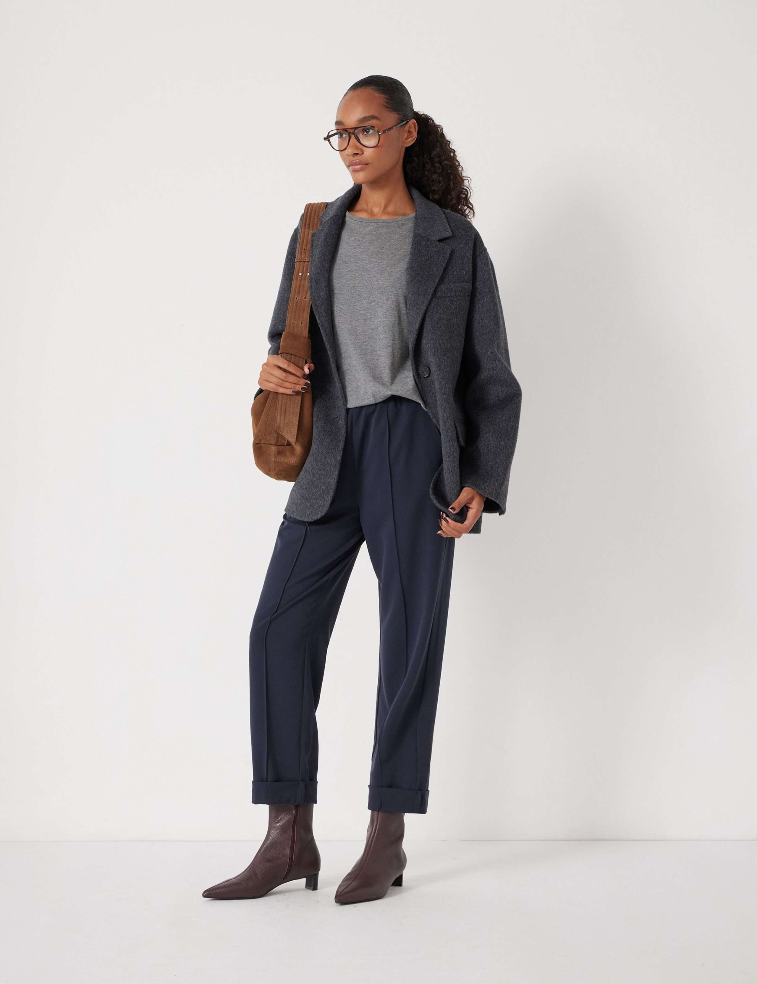 Pull On Ankle Grazer Trousers