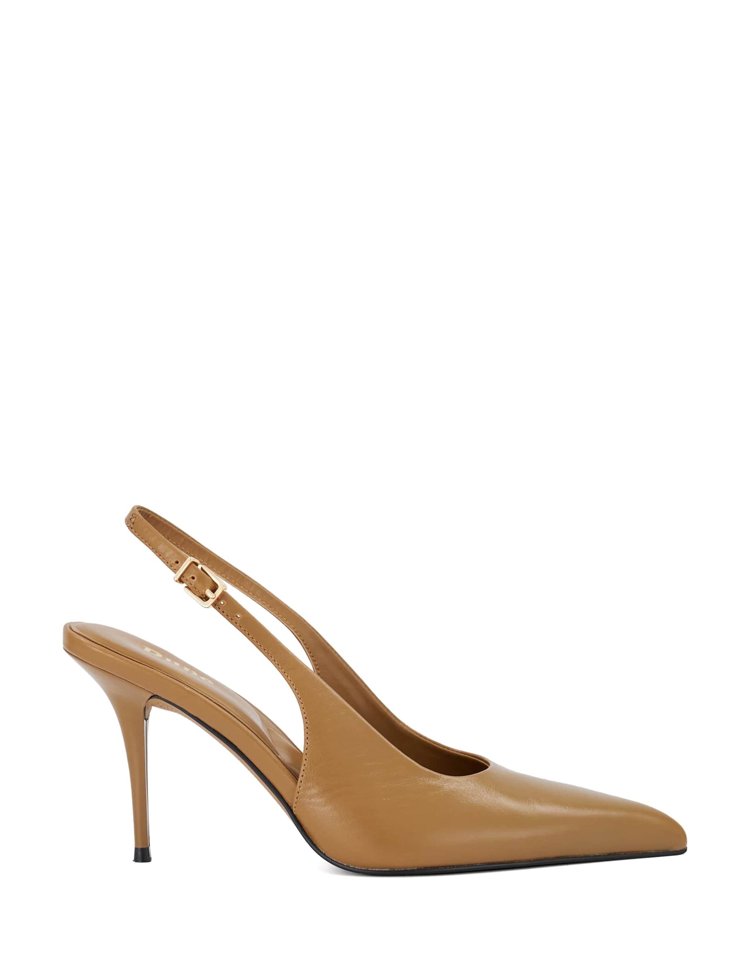 Leather Stiletto Heel Slingback Shoes