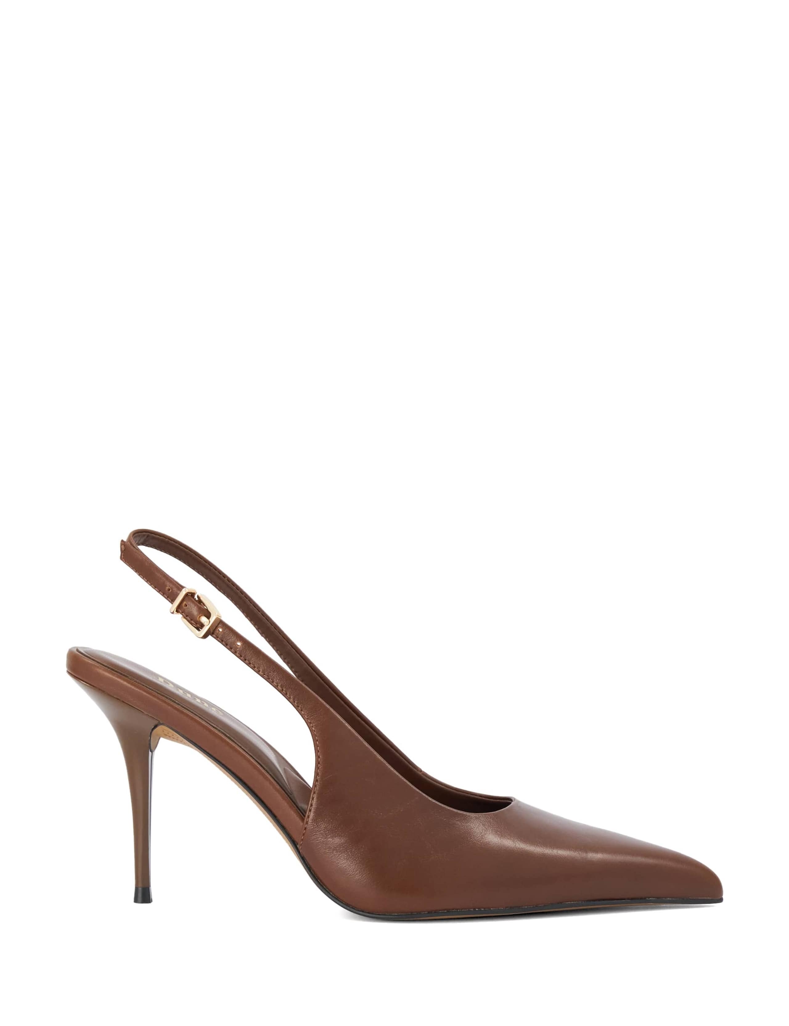 Leather Stiletto Heel Slingback Shoes