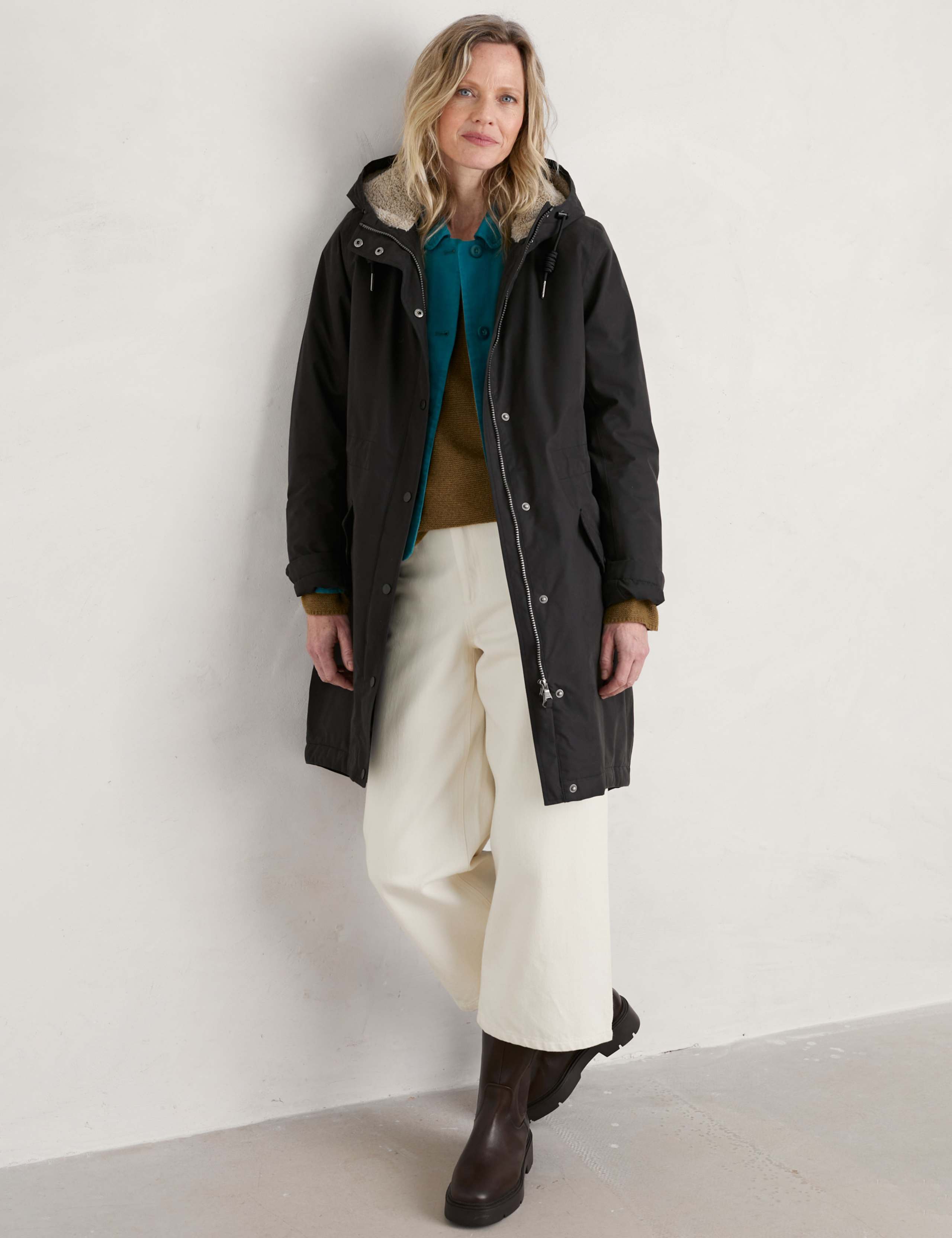 Cotton Rich Waterproof Longline Parka Coat