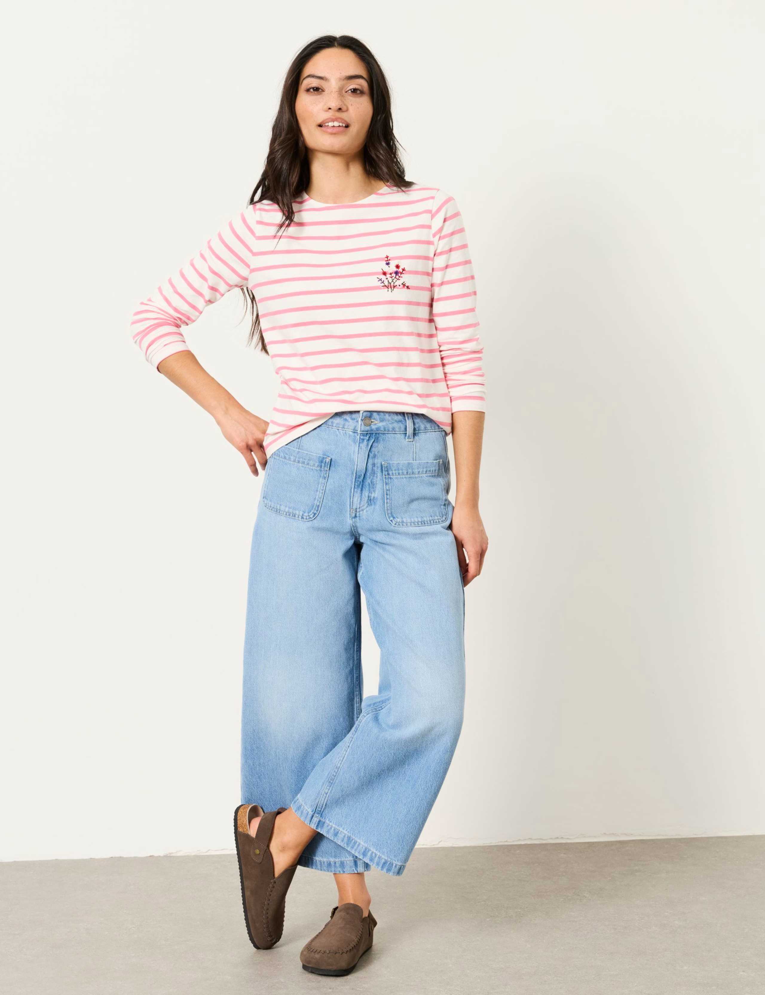 Wide Leg Cropped Jeans