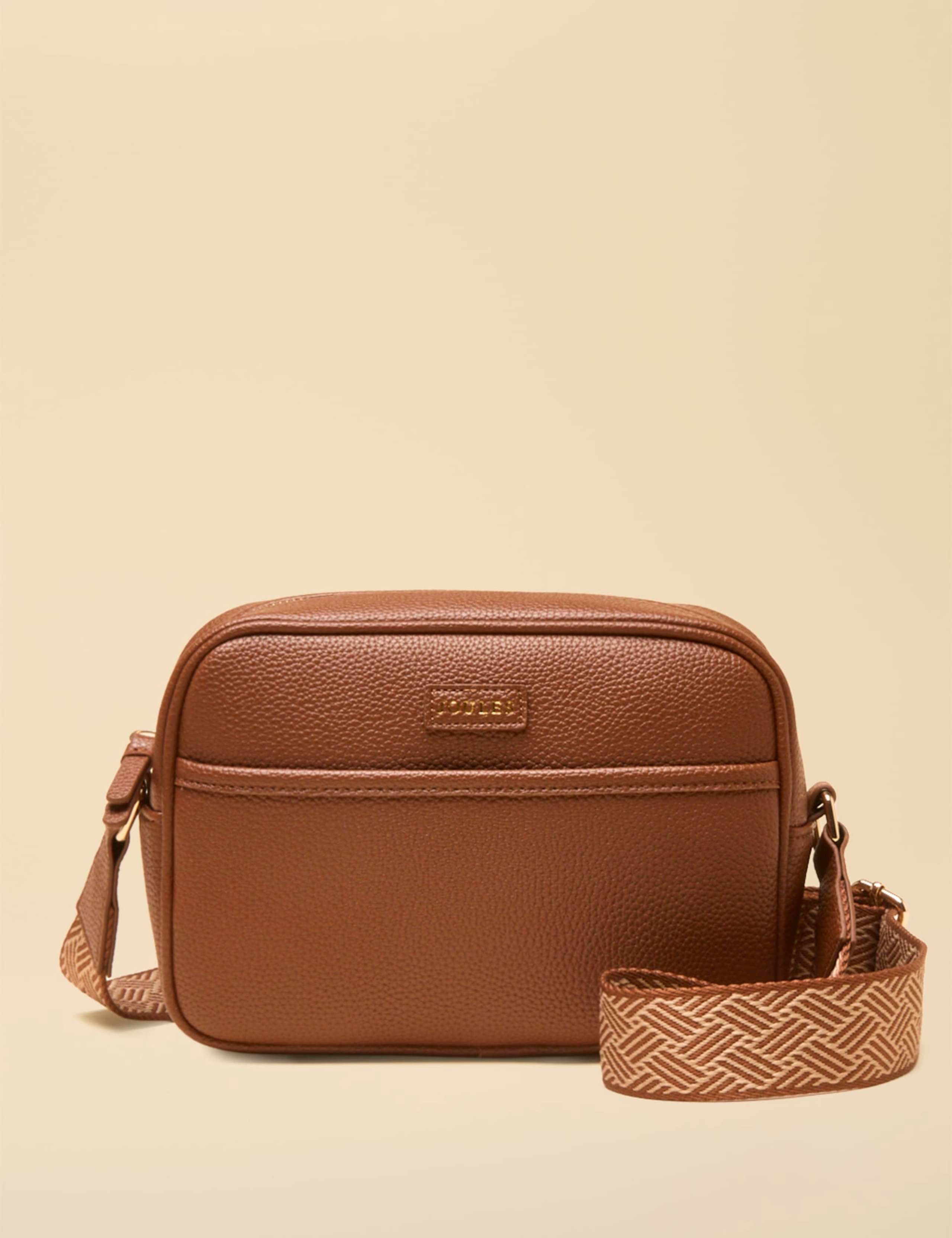 Faux Leather Zip Detail Cross Body Bag