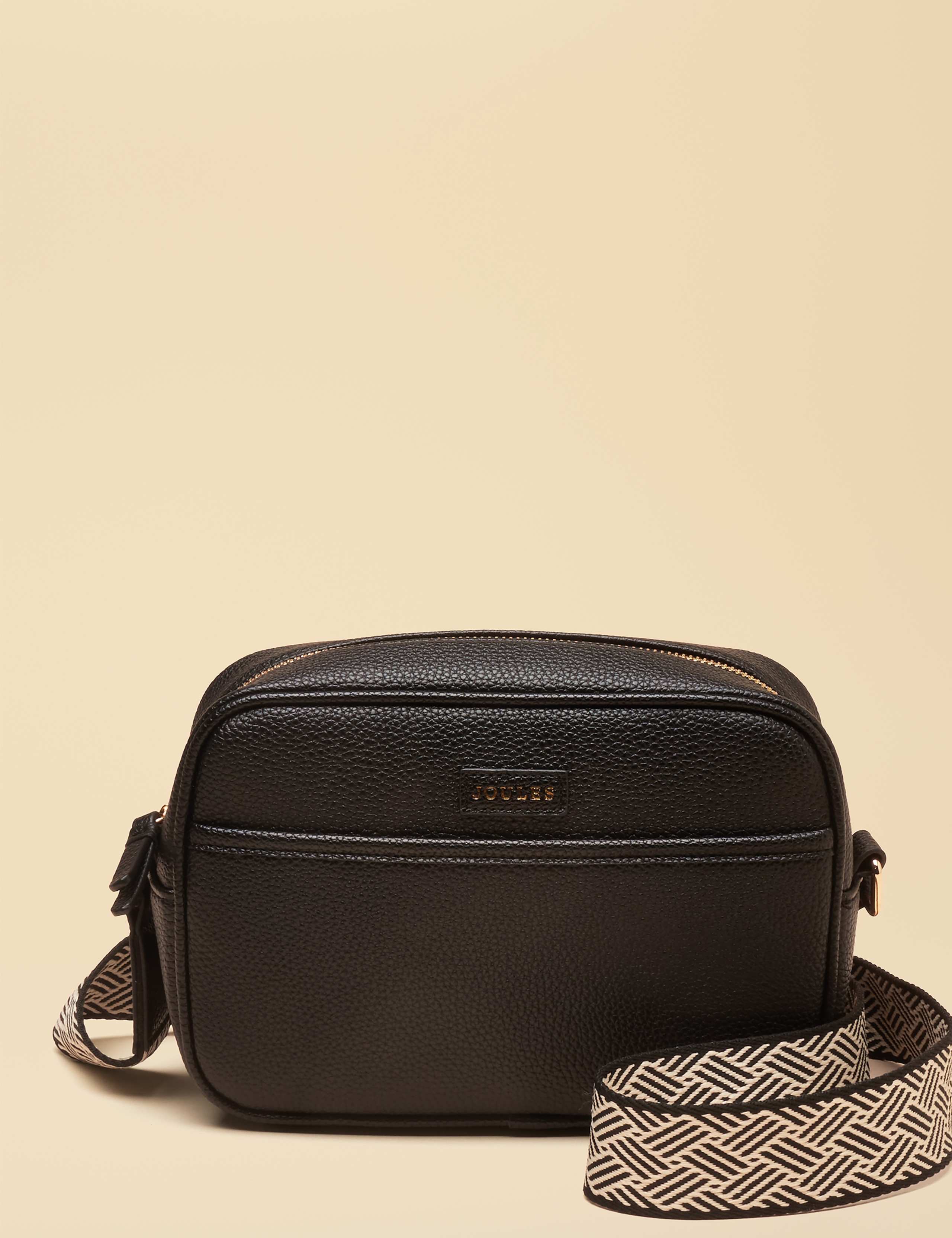 Faux Leather Zip Detail Cross Body Bag
