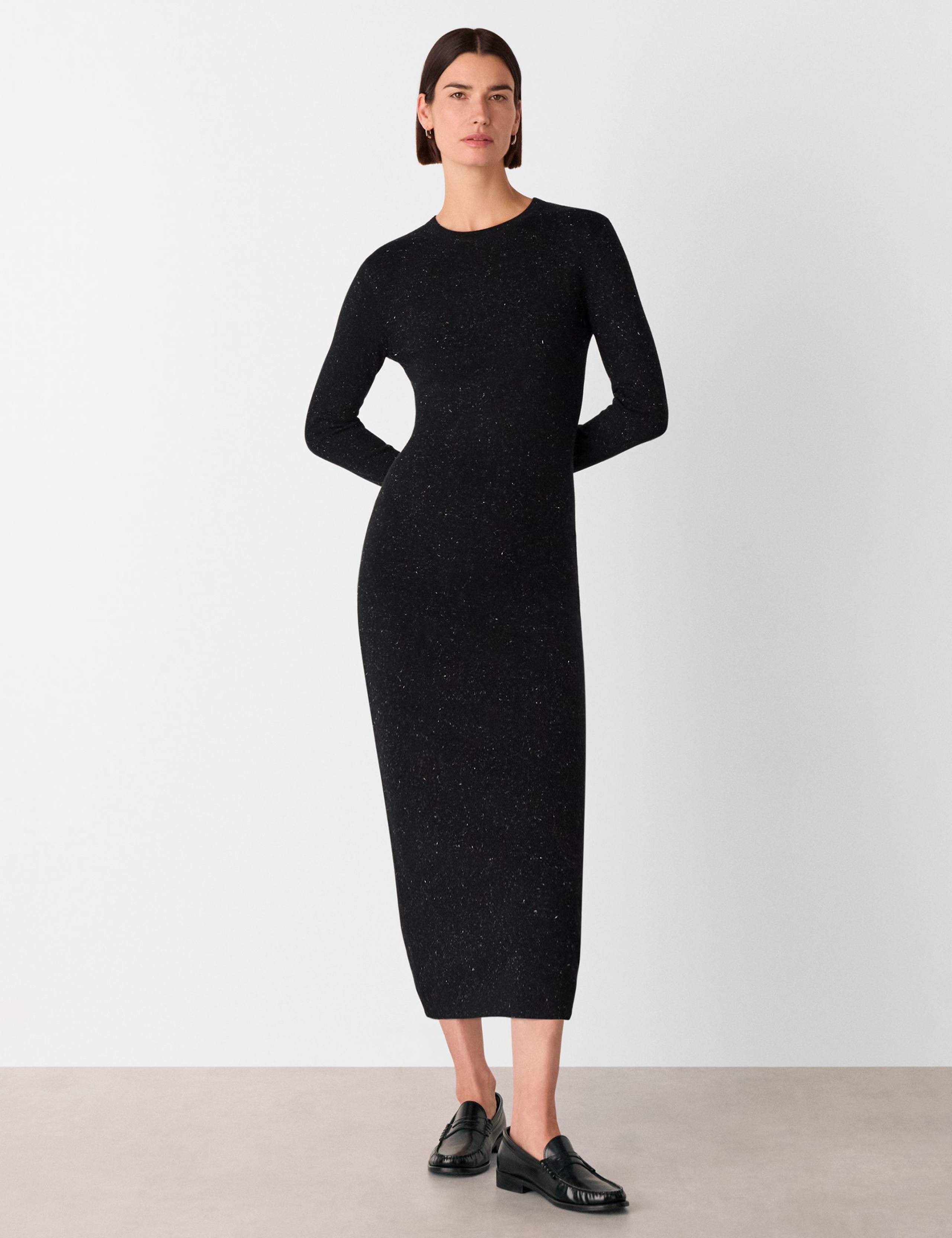 Sparkly Knitted Midi Bodycon Dress