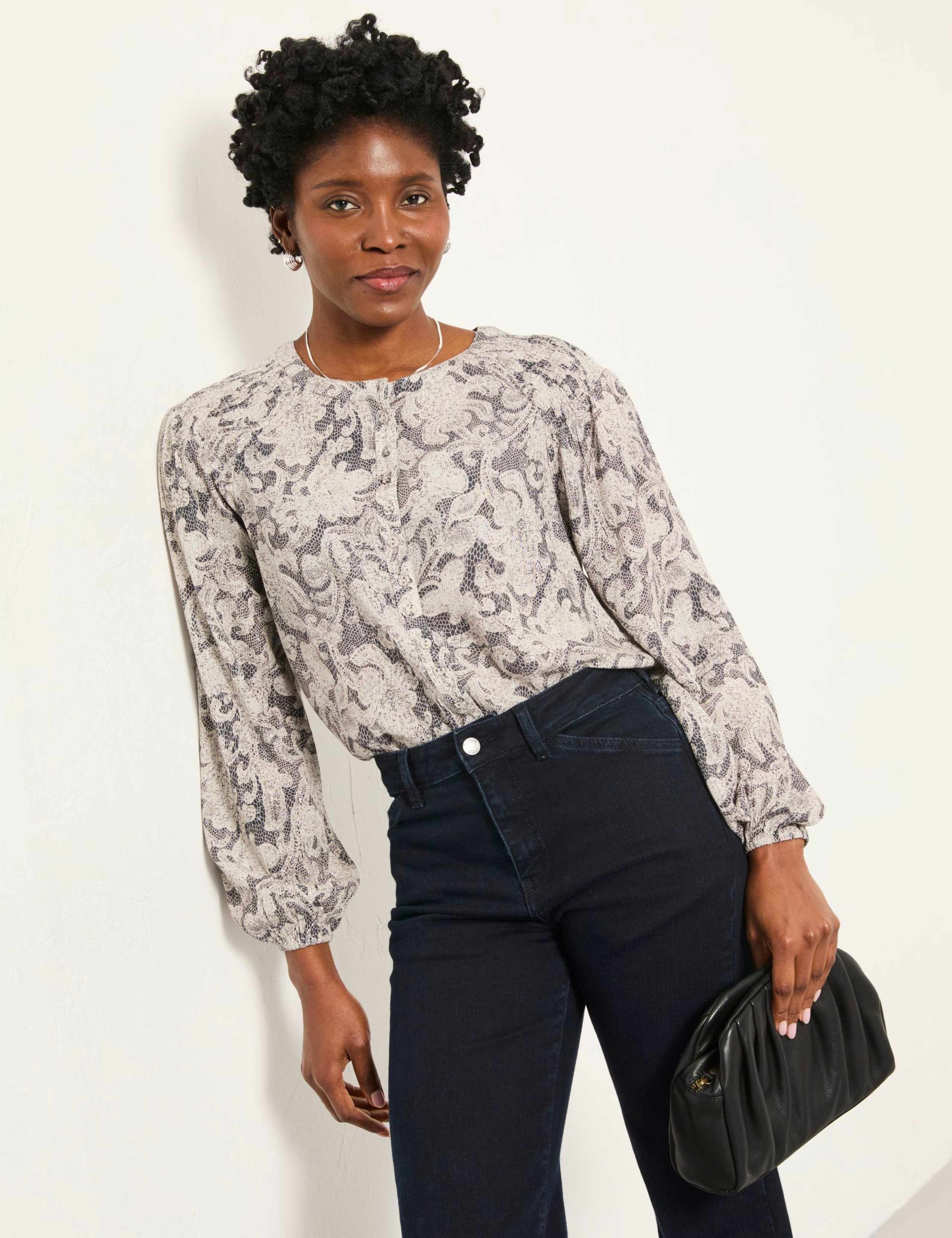 Metallic Floral Tunic