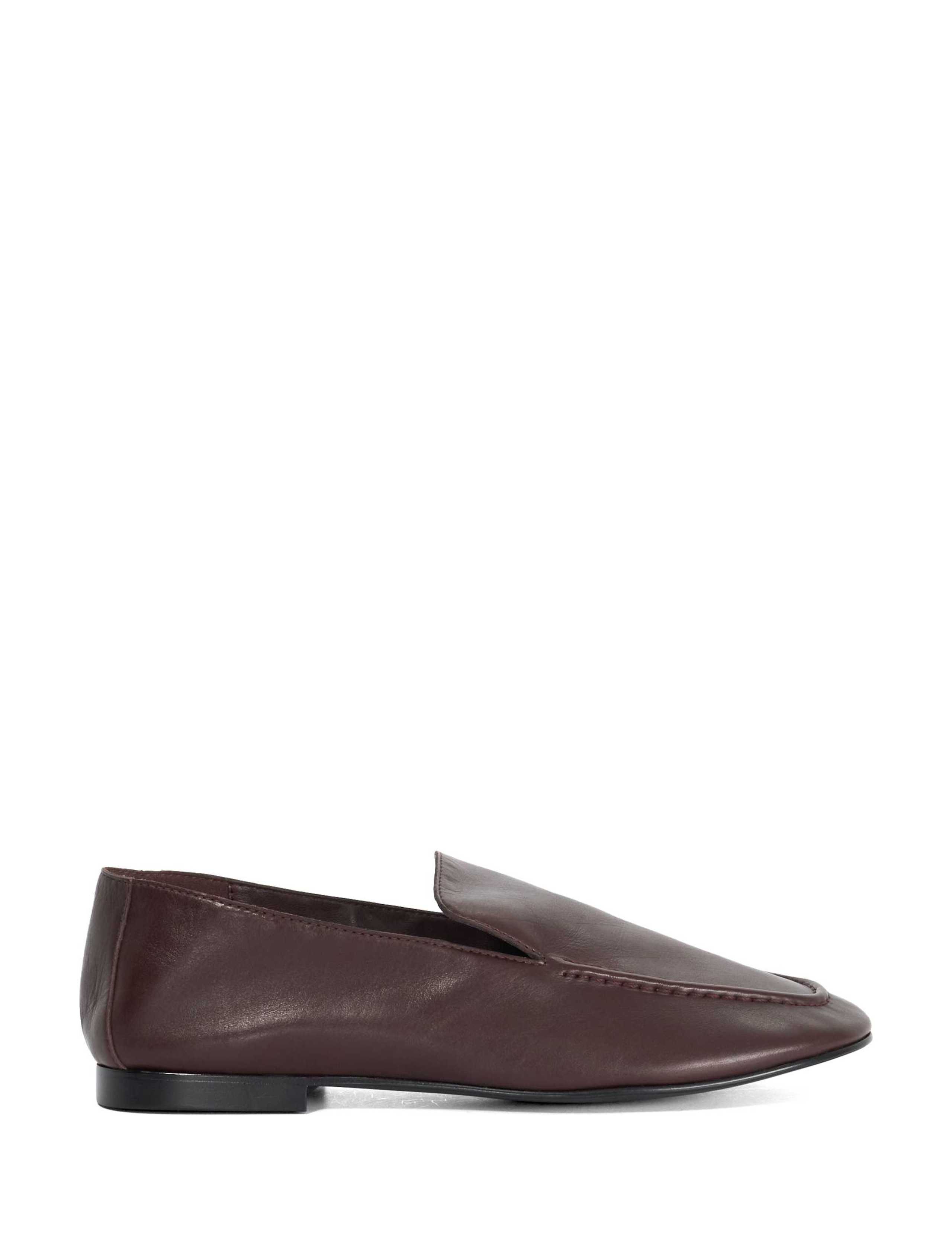 Leather Flat Loafers