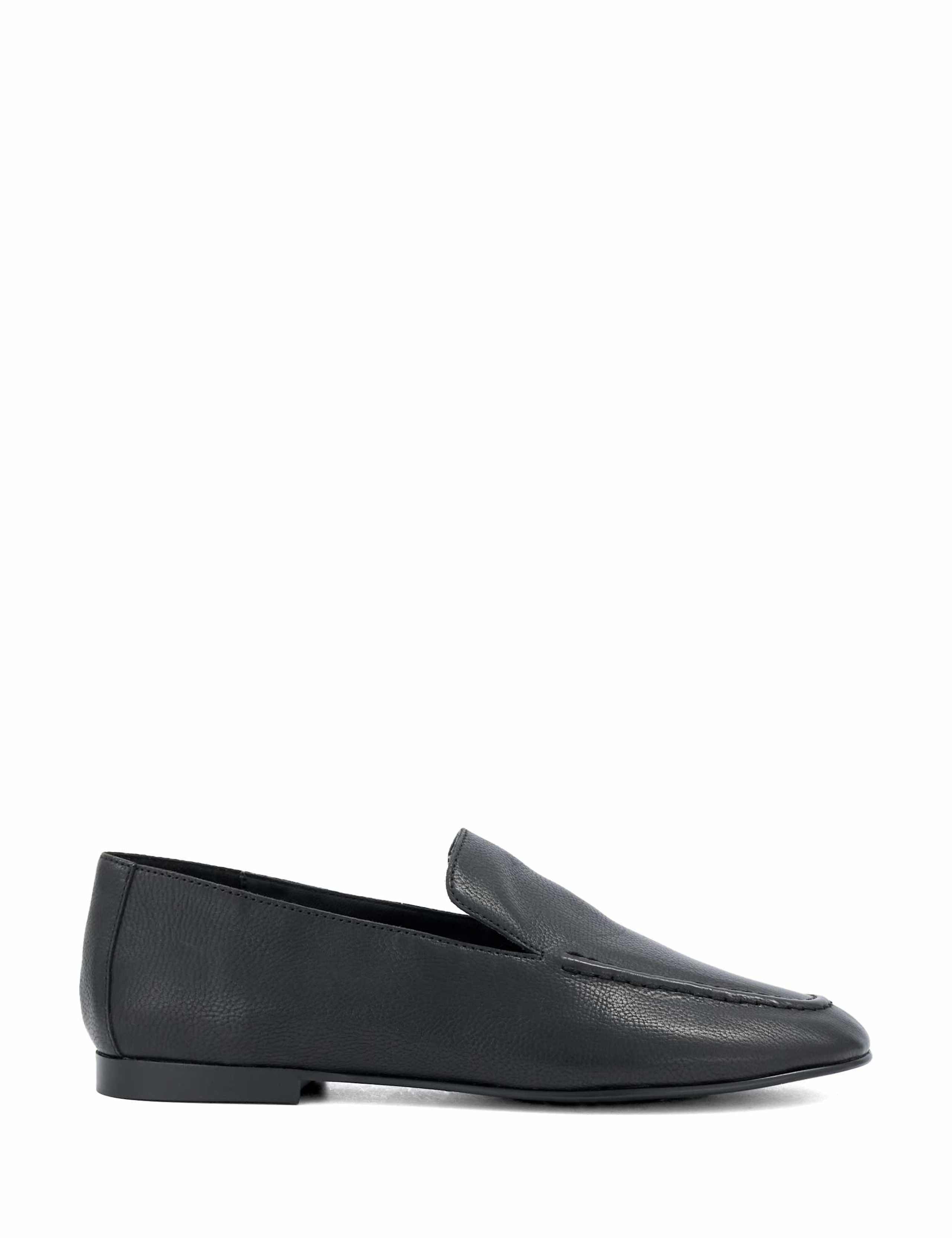 Leather Flat Loafers