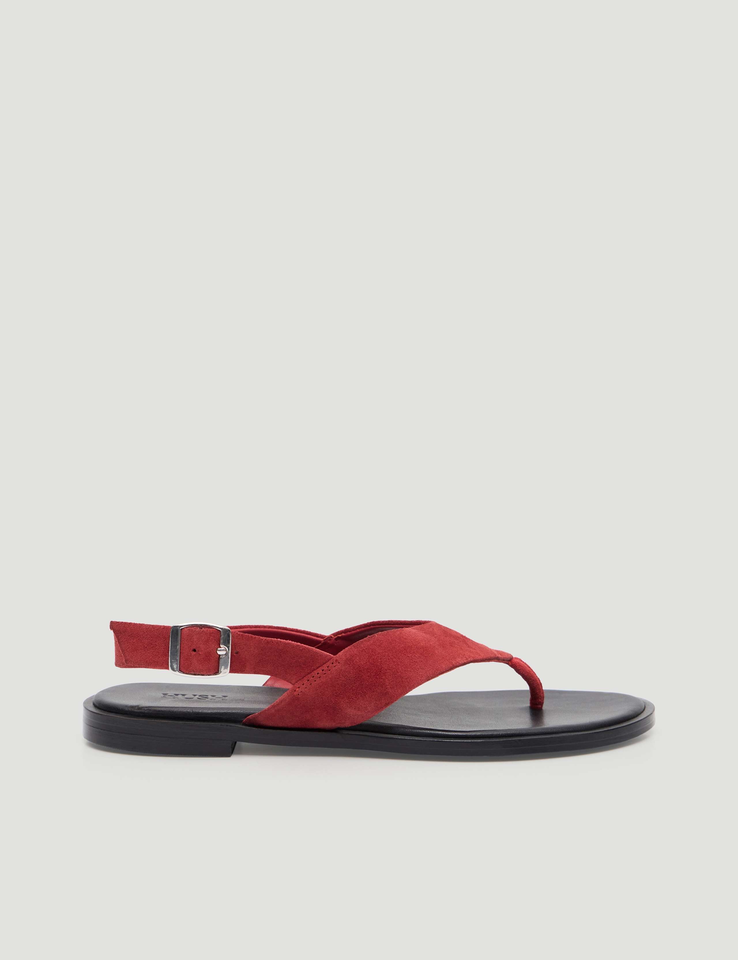 Suede Flat Sandals