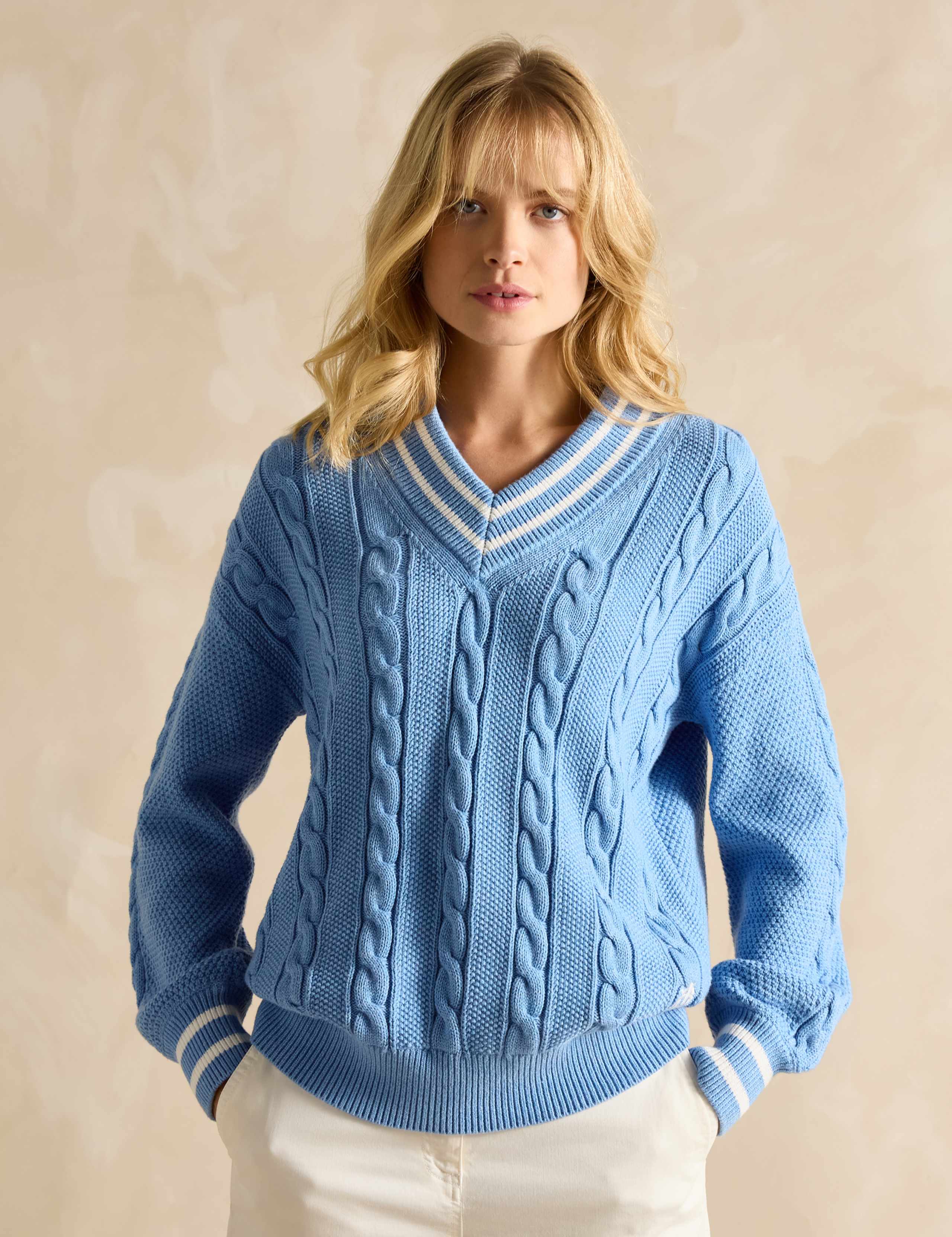 Pure Cotton Cable Knit Jumper