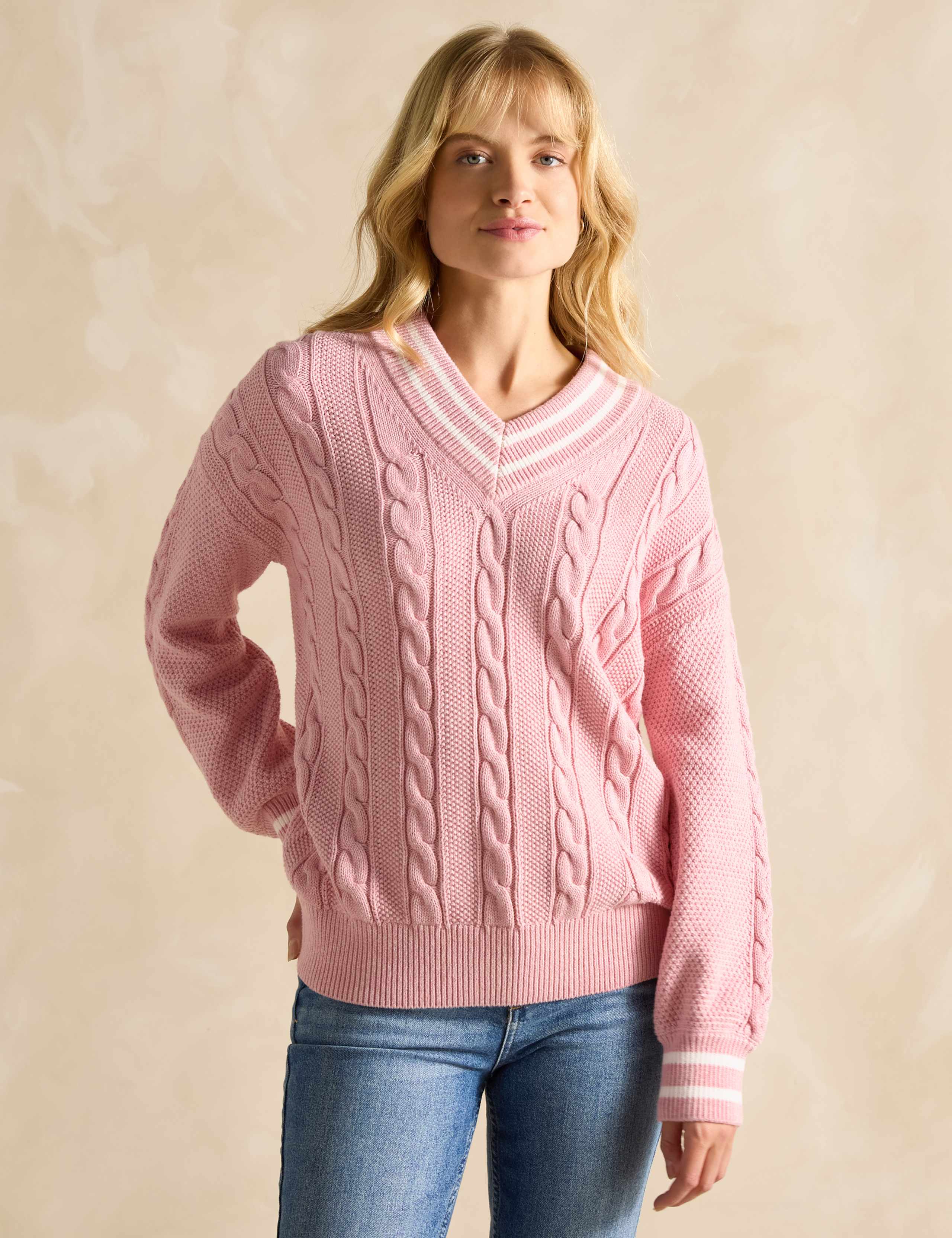 Pure Cotton Cable Knit Jumper