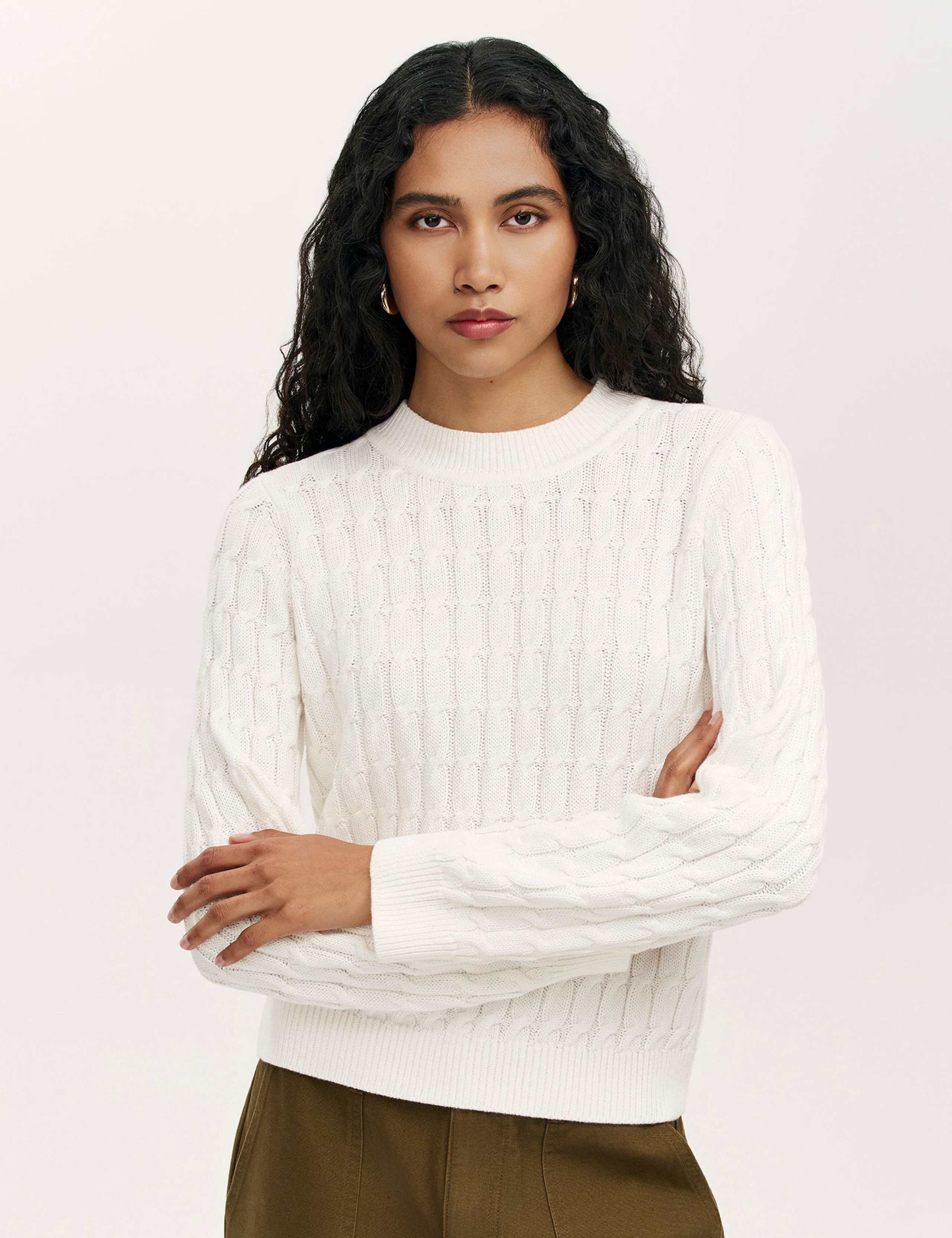 Pure Cotton Cable Knit Jumper