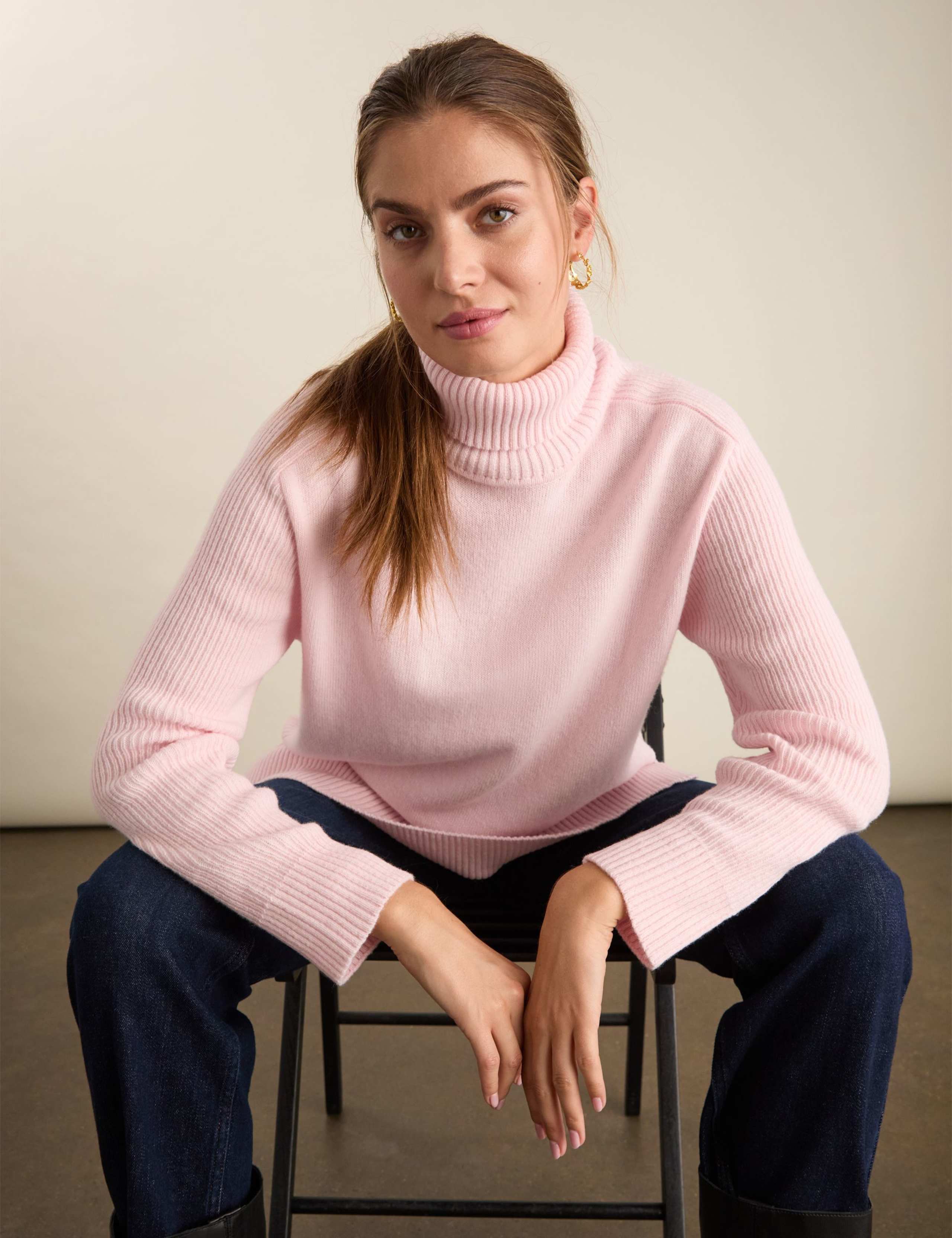 Wool Rich Funnel Neck Jumper