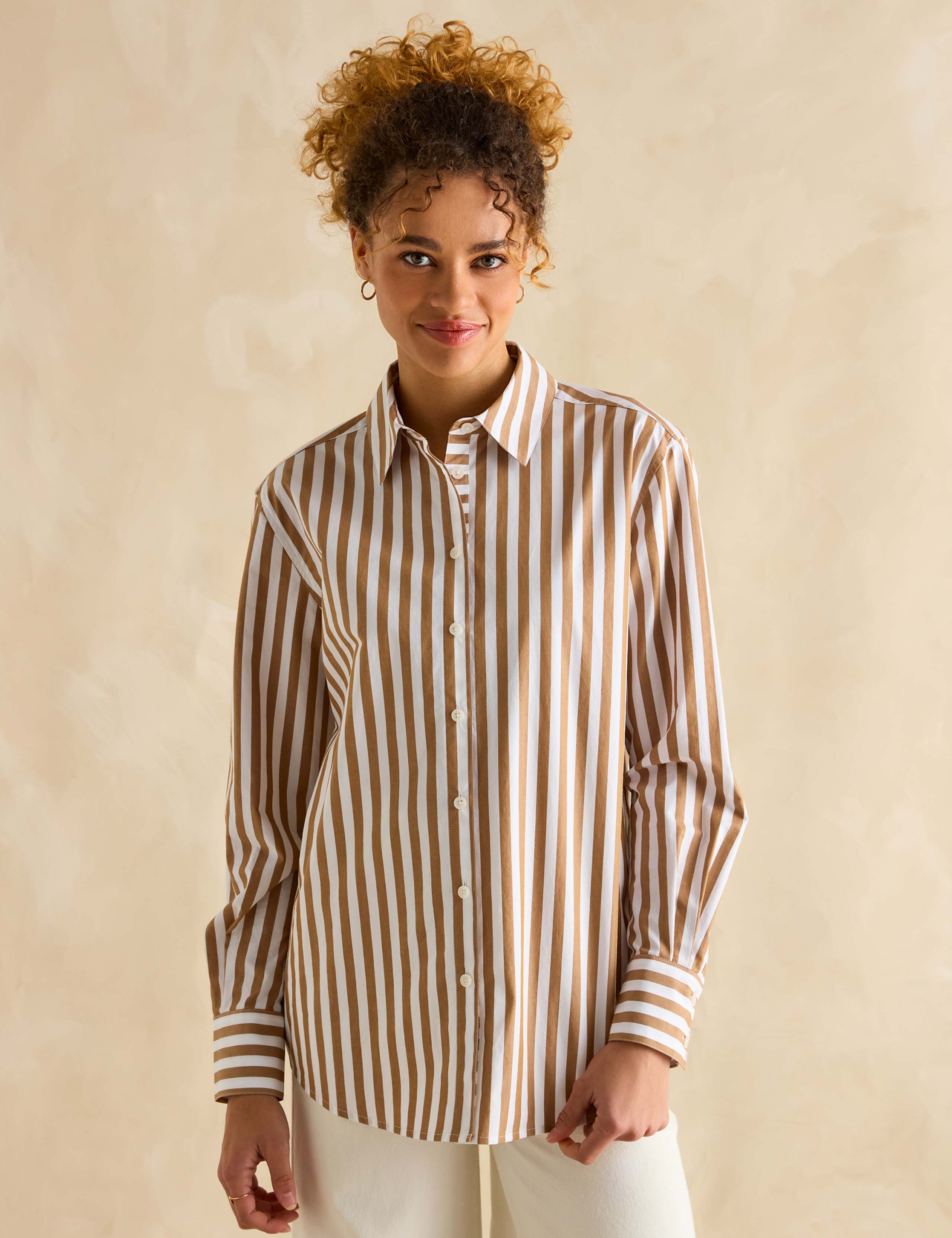 Pure Cotton Striped Relaxed Shirt