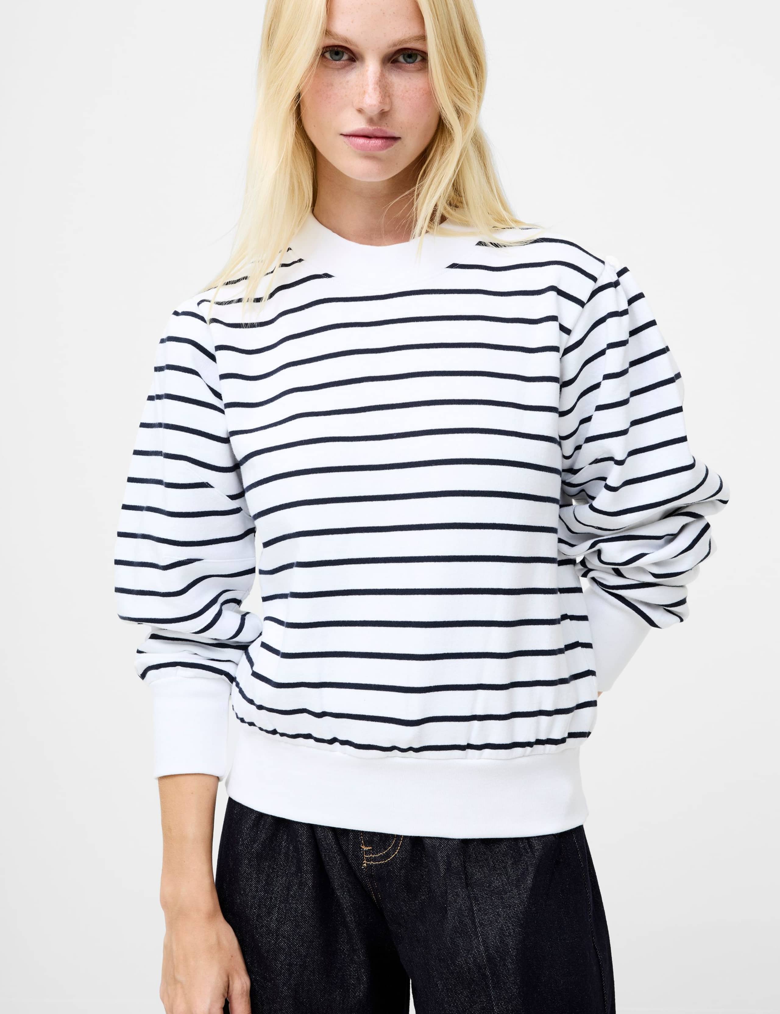 Cotton Rich Striped Sweatshirt