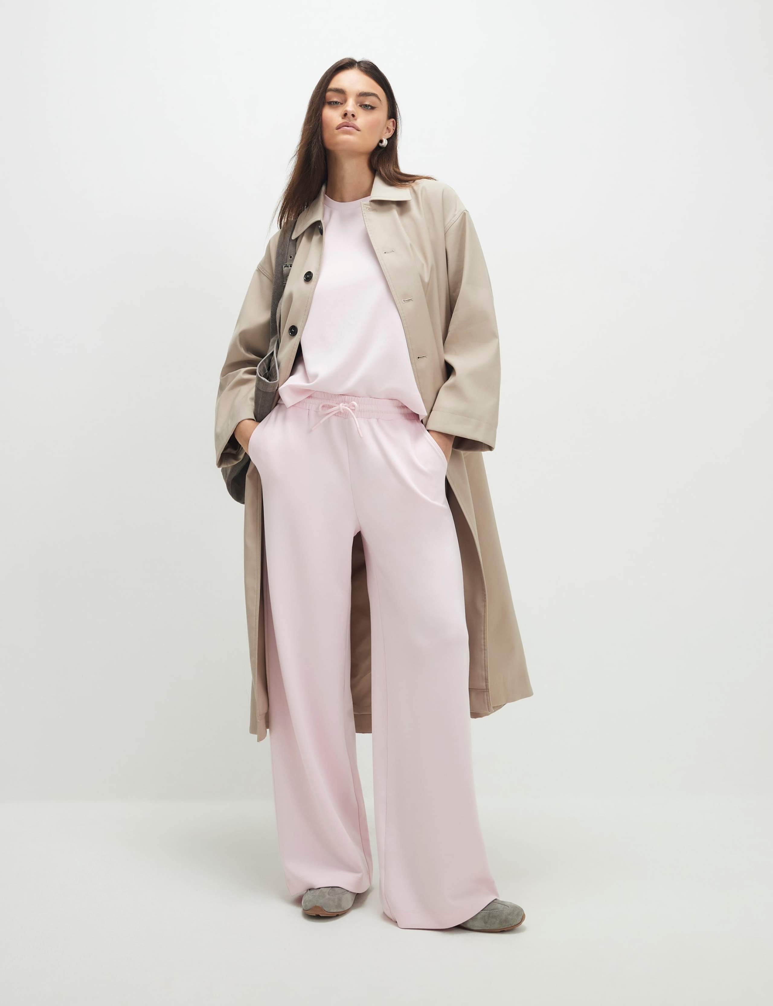 Neoprene Wide Leg Joggers