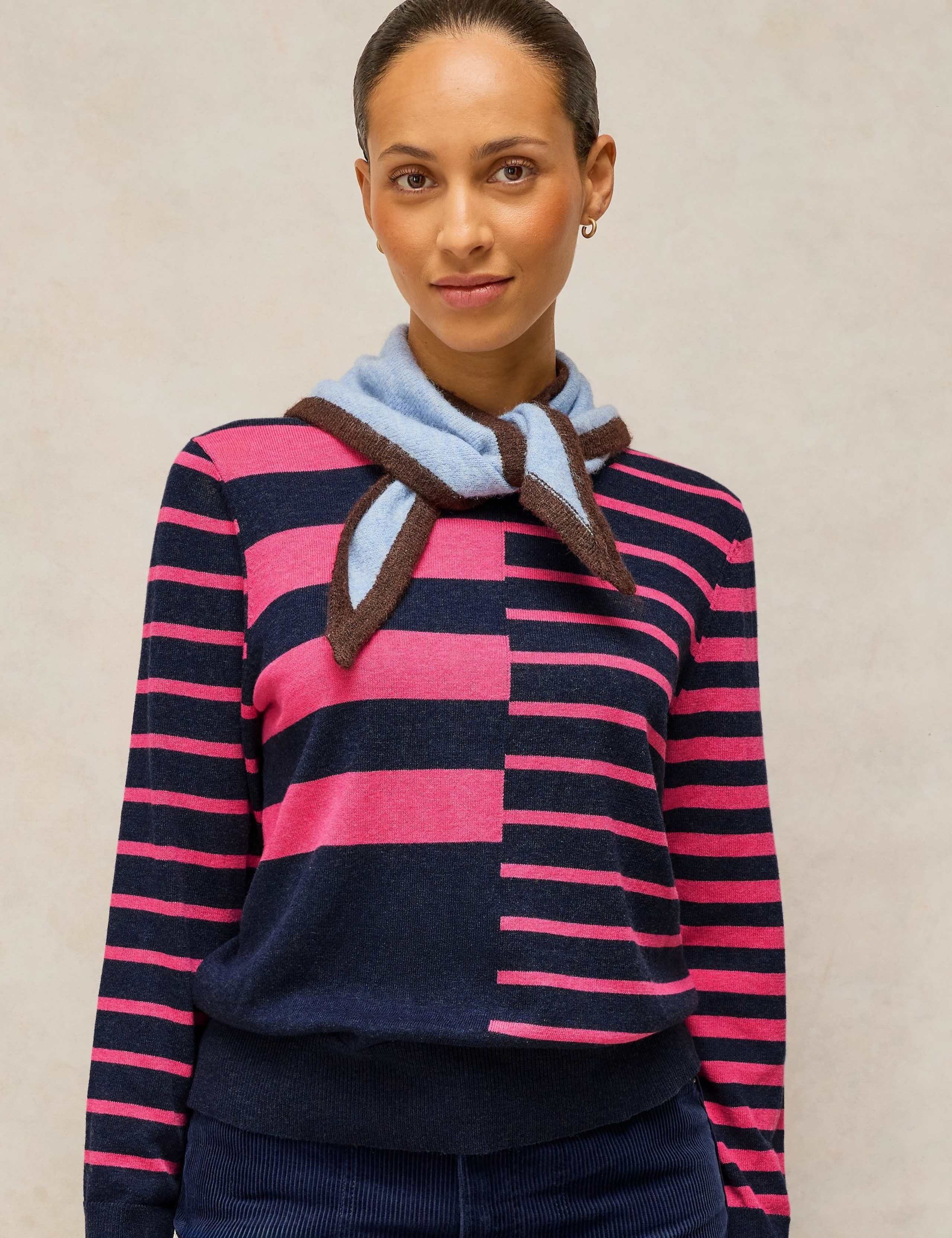 Merino Wool Blend Striped Jumper