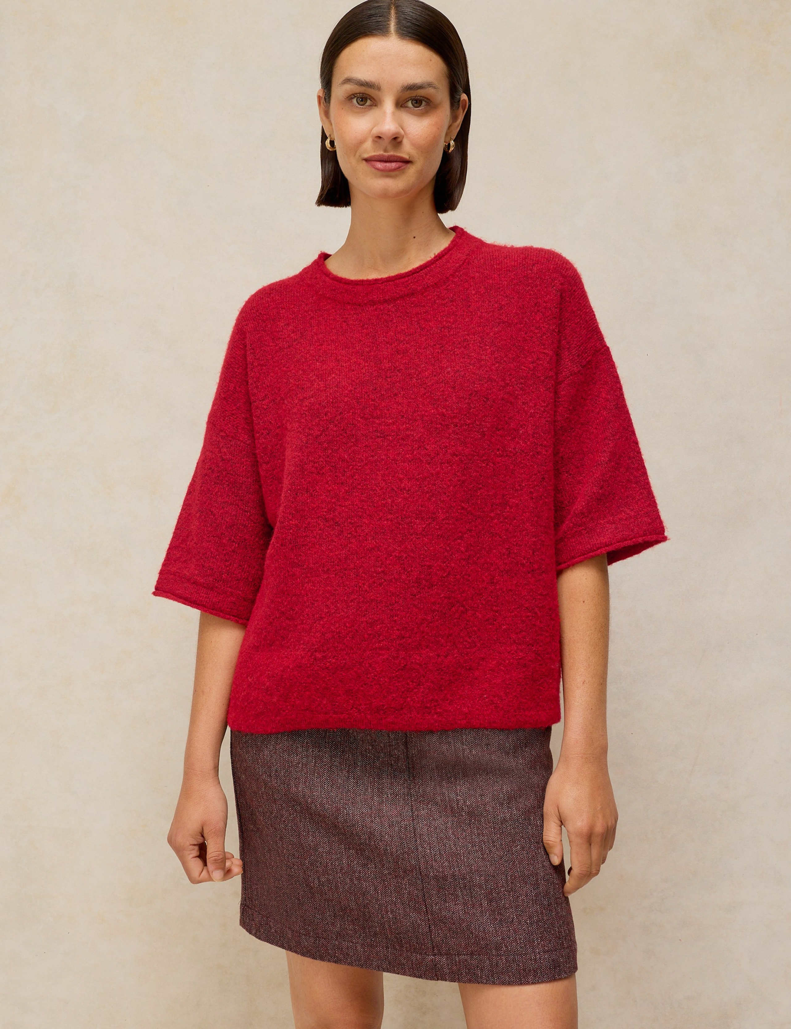 Kate Crew Neck Knitted T-Shirt