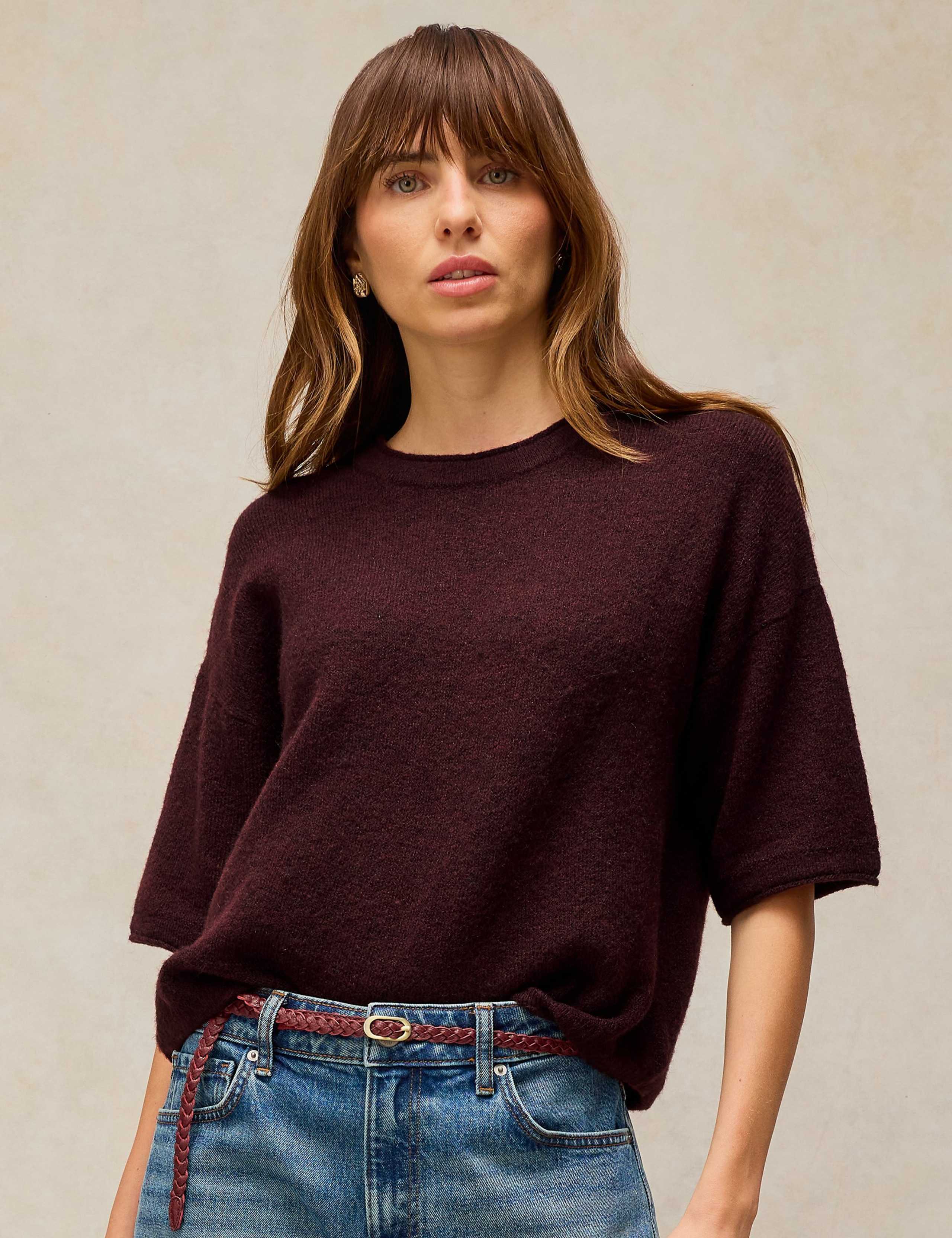 Crew Neck Knitted T-Shirt