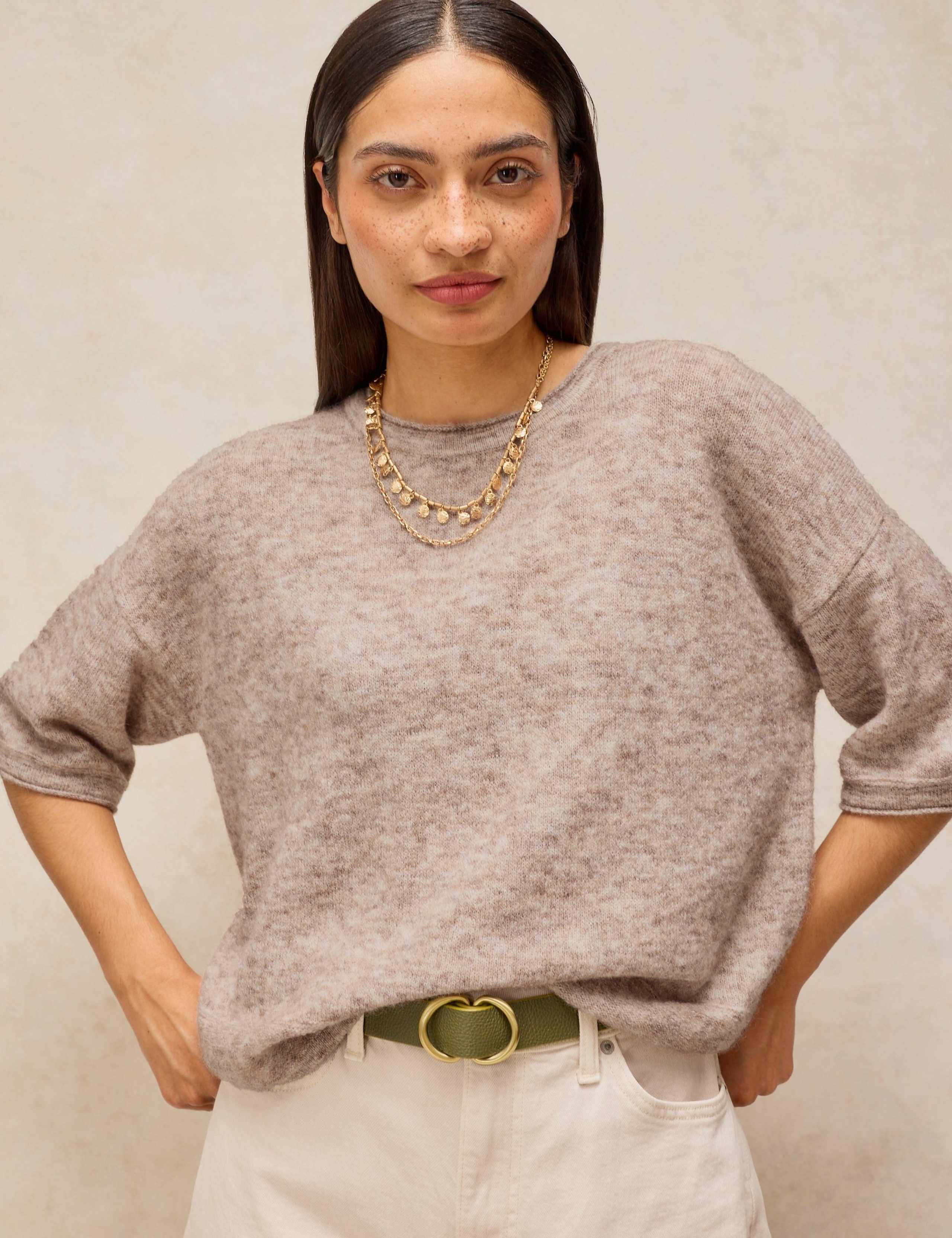 Crew Neck Knitted T-Shirt