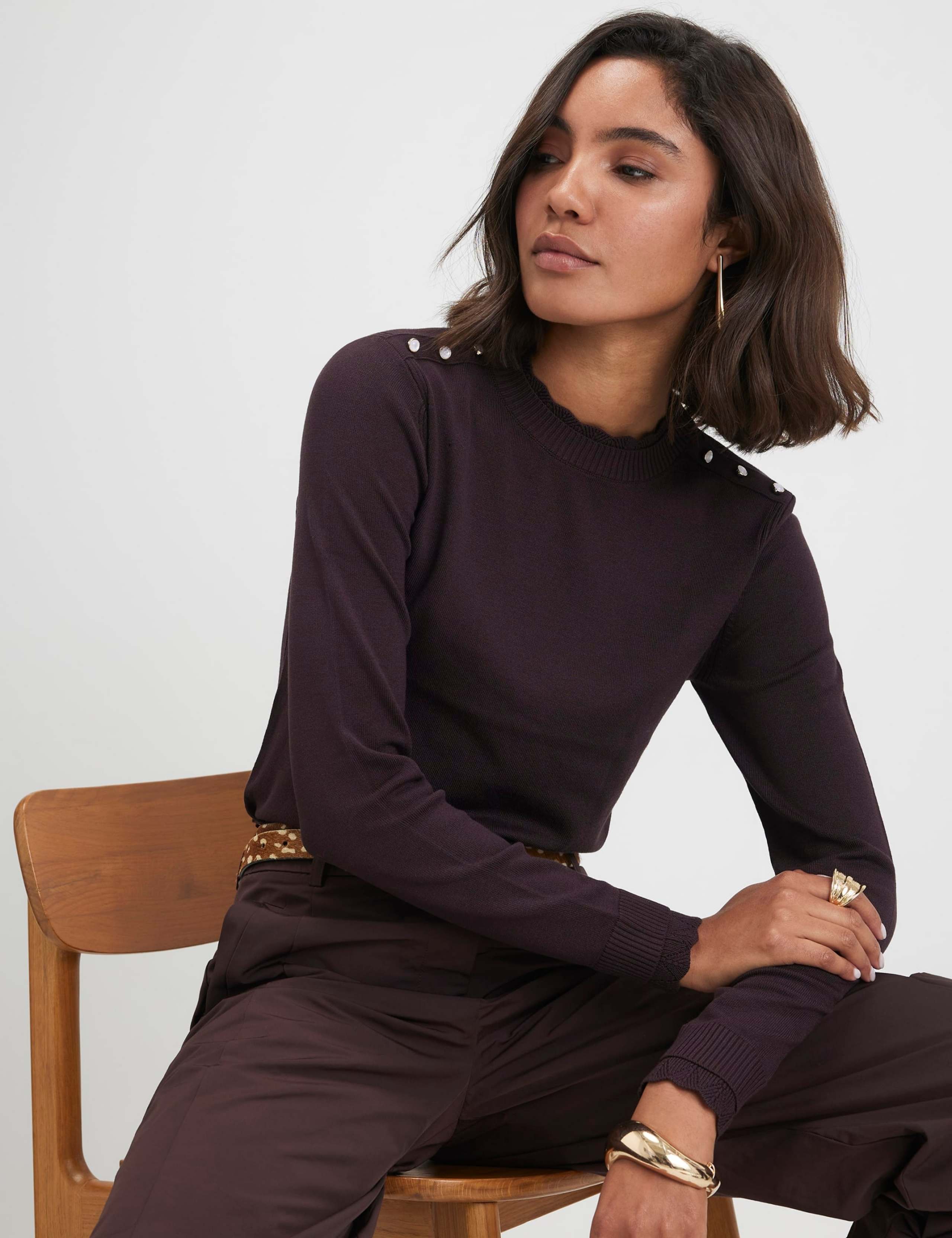 Pointelle Knitted Top