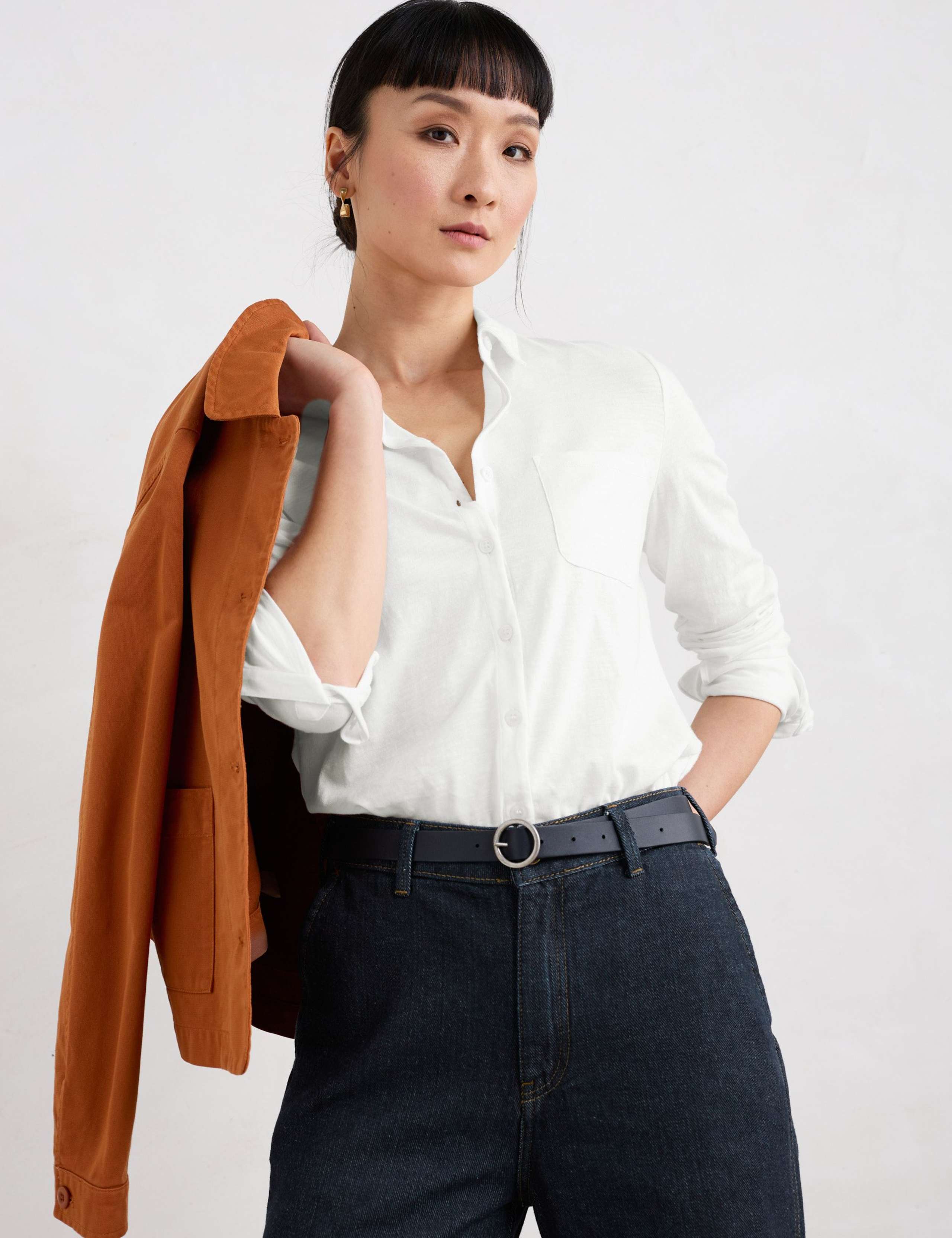 Pure Cotton Collared Shirt