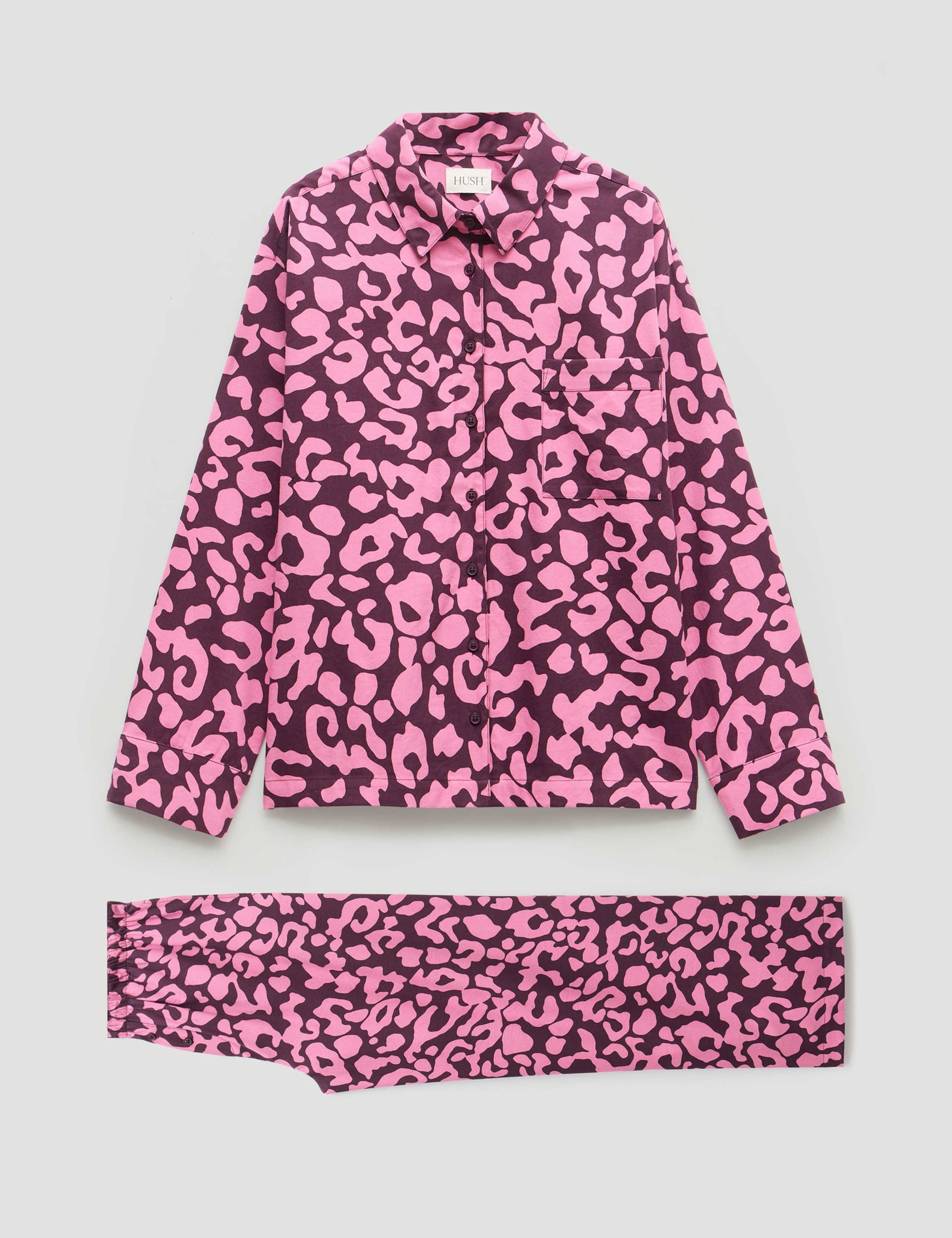 Cotton Rich Brushed Animal Print Pyjamas