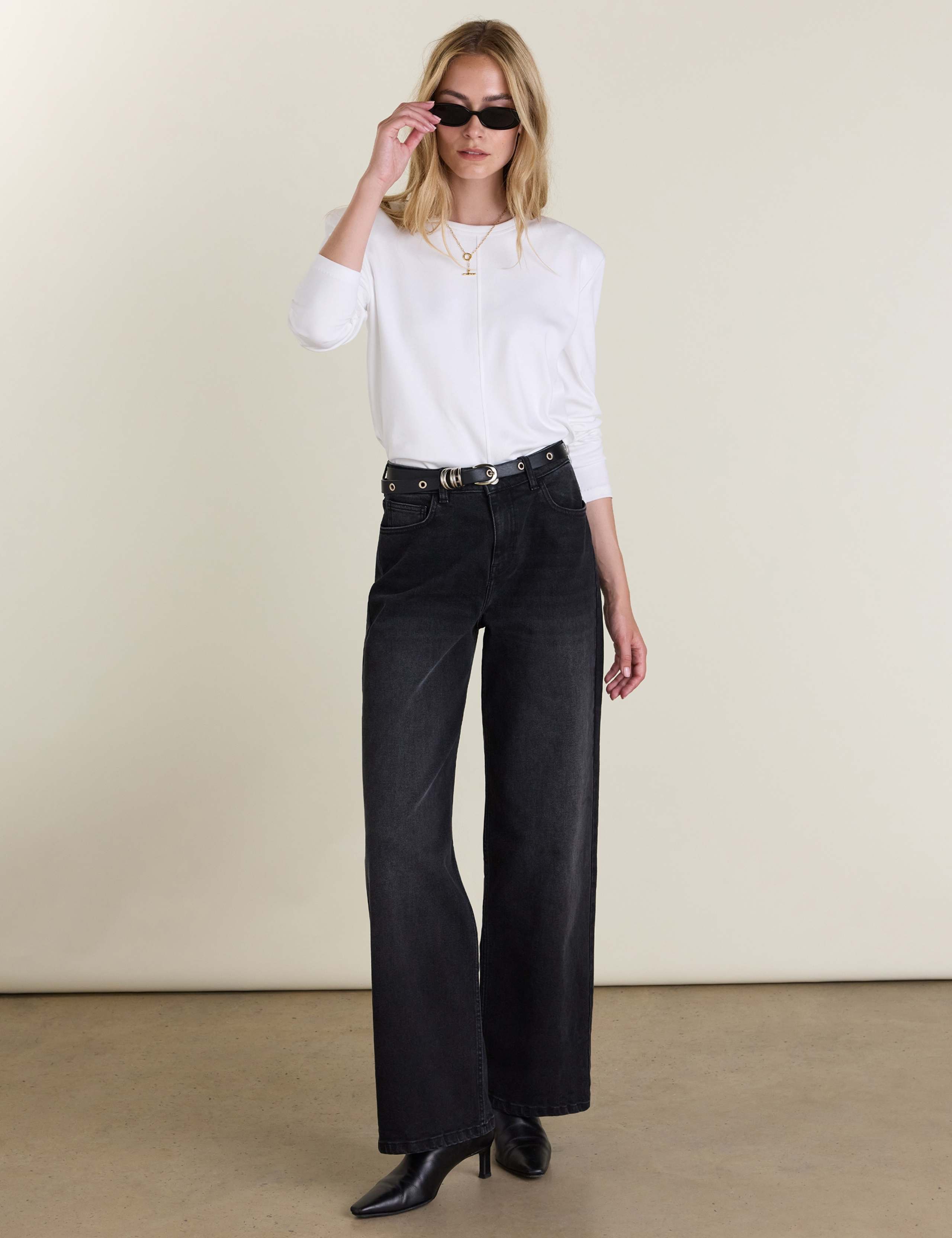 High Waisted Wide Leg Jeans