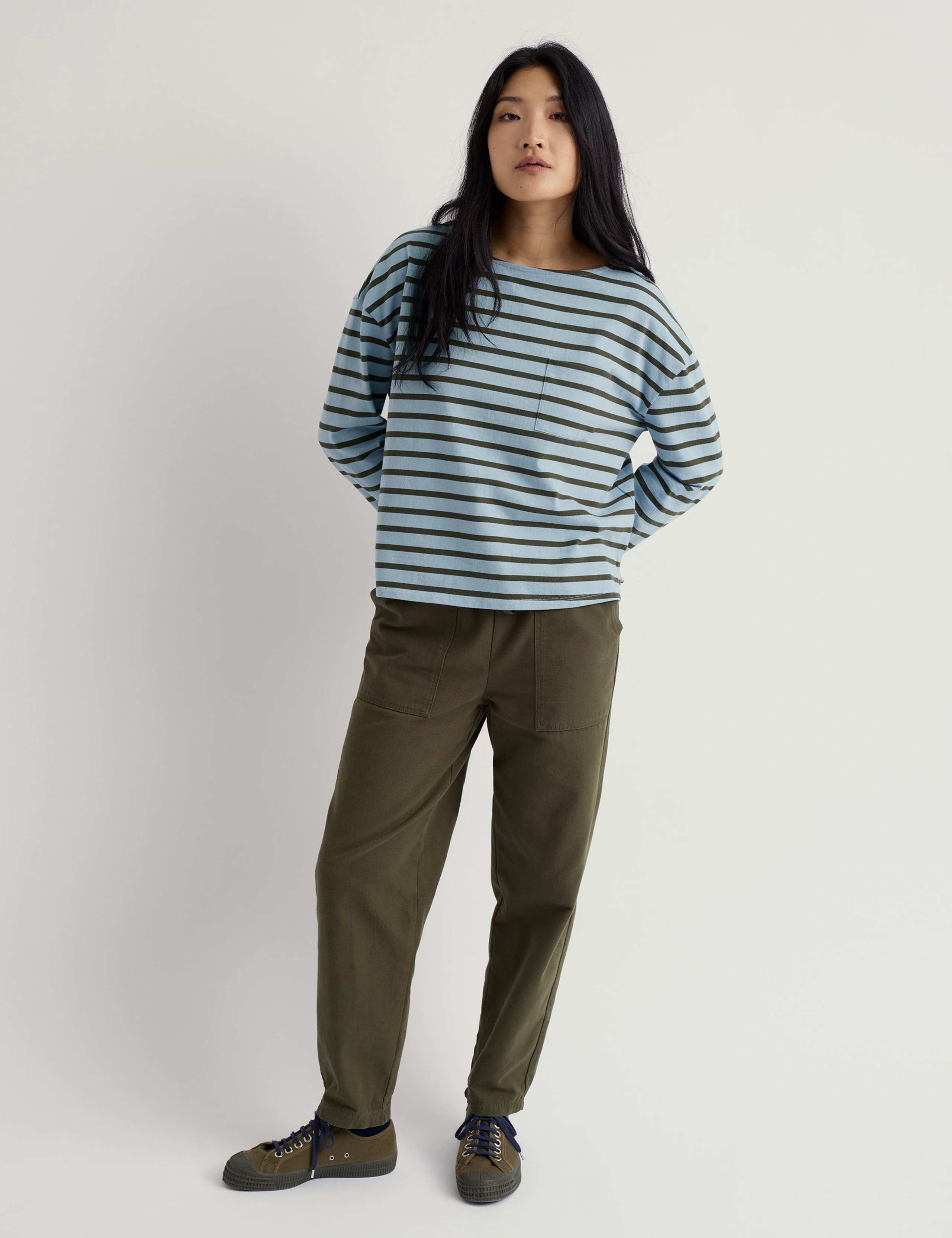 Pure Cotton Floral Funnel Neck Top