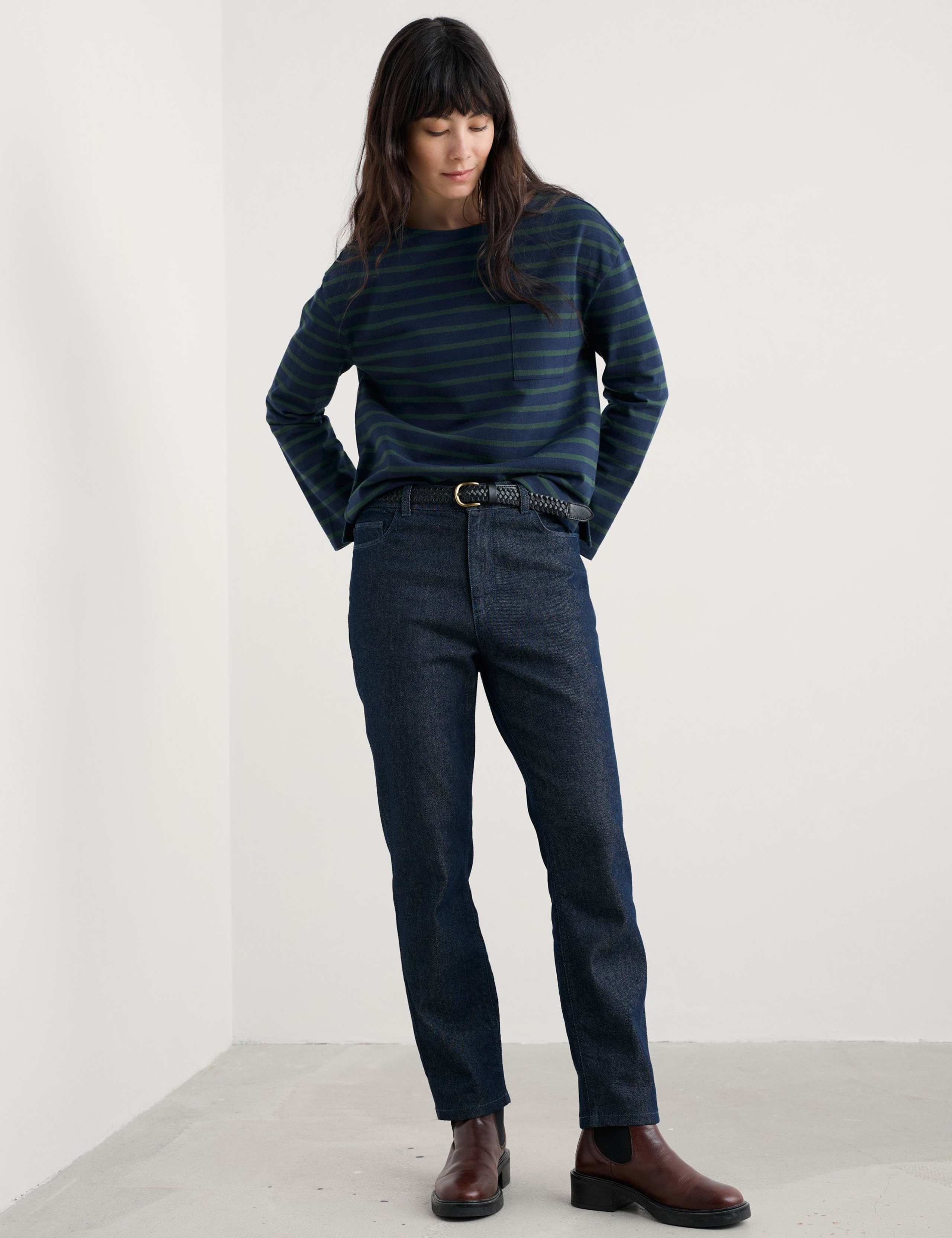 Pure Cotton Floral Funnel Neck Top