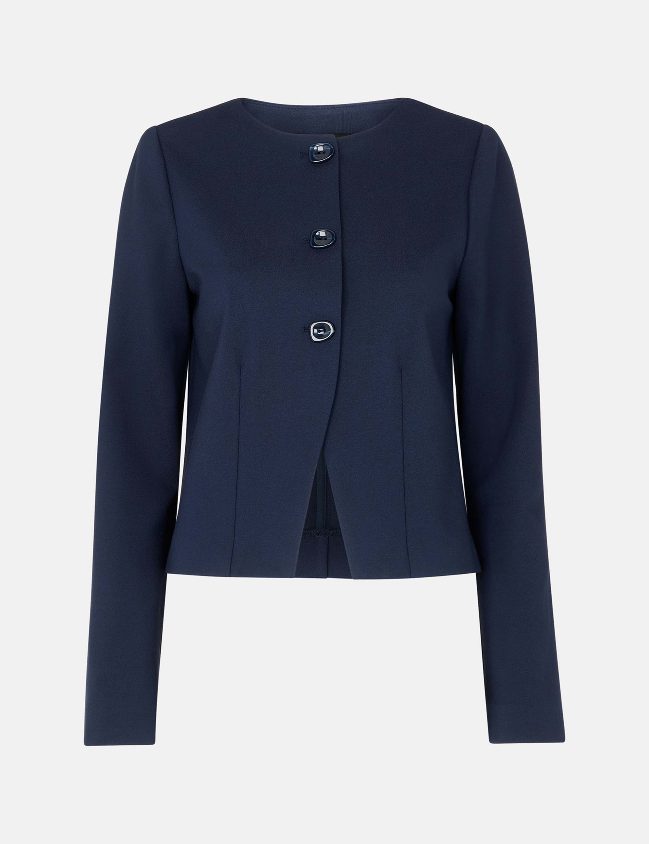 Collarless Short Jacket