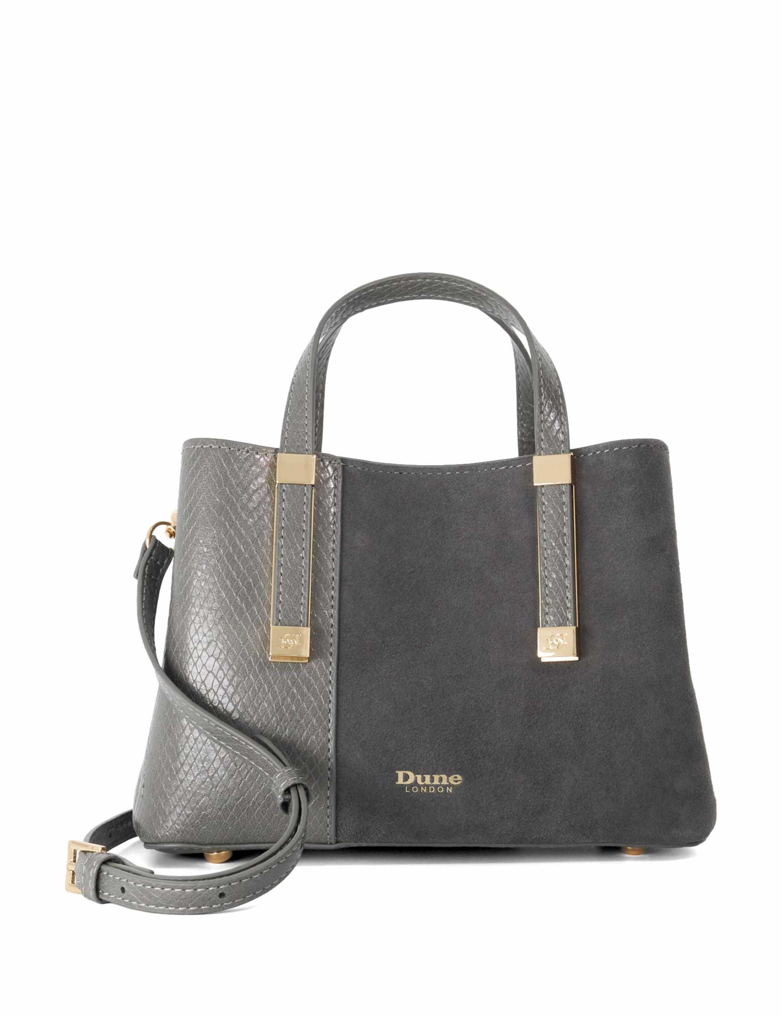 Leather Blend Mixed Texture Tote Bag