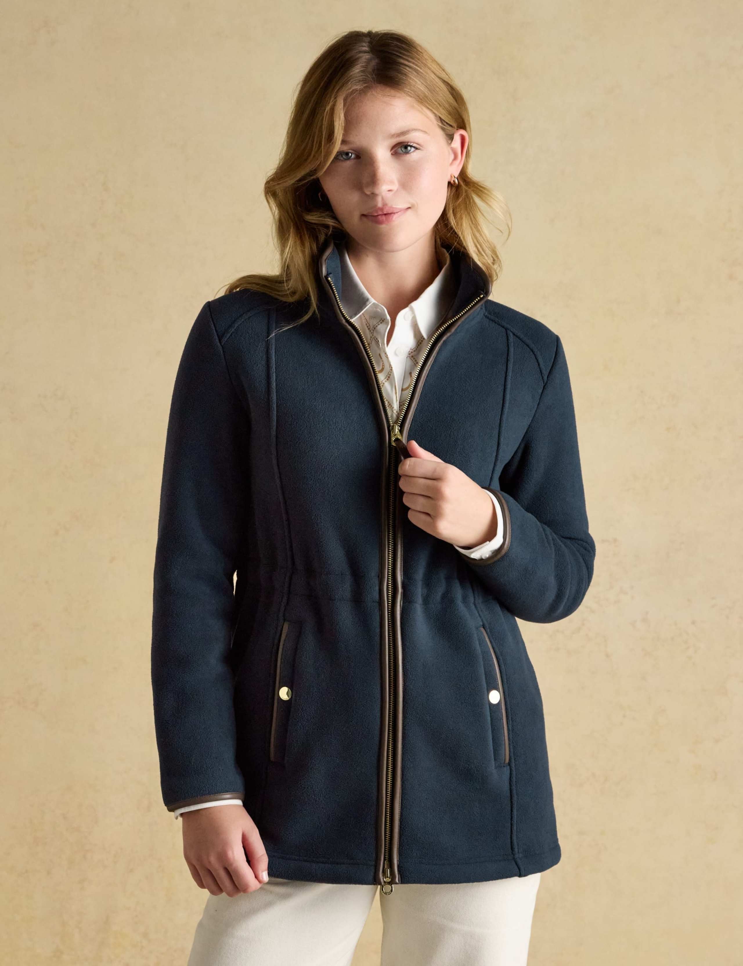 Polar Fleece Zip Up Longline Jacket
