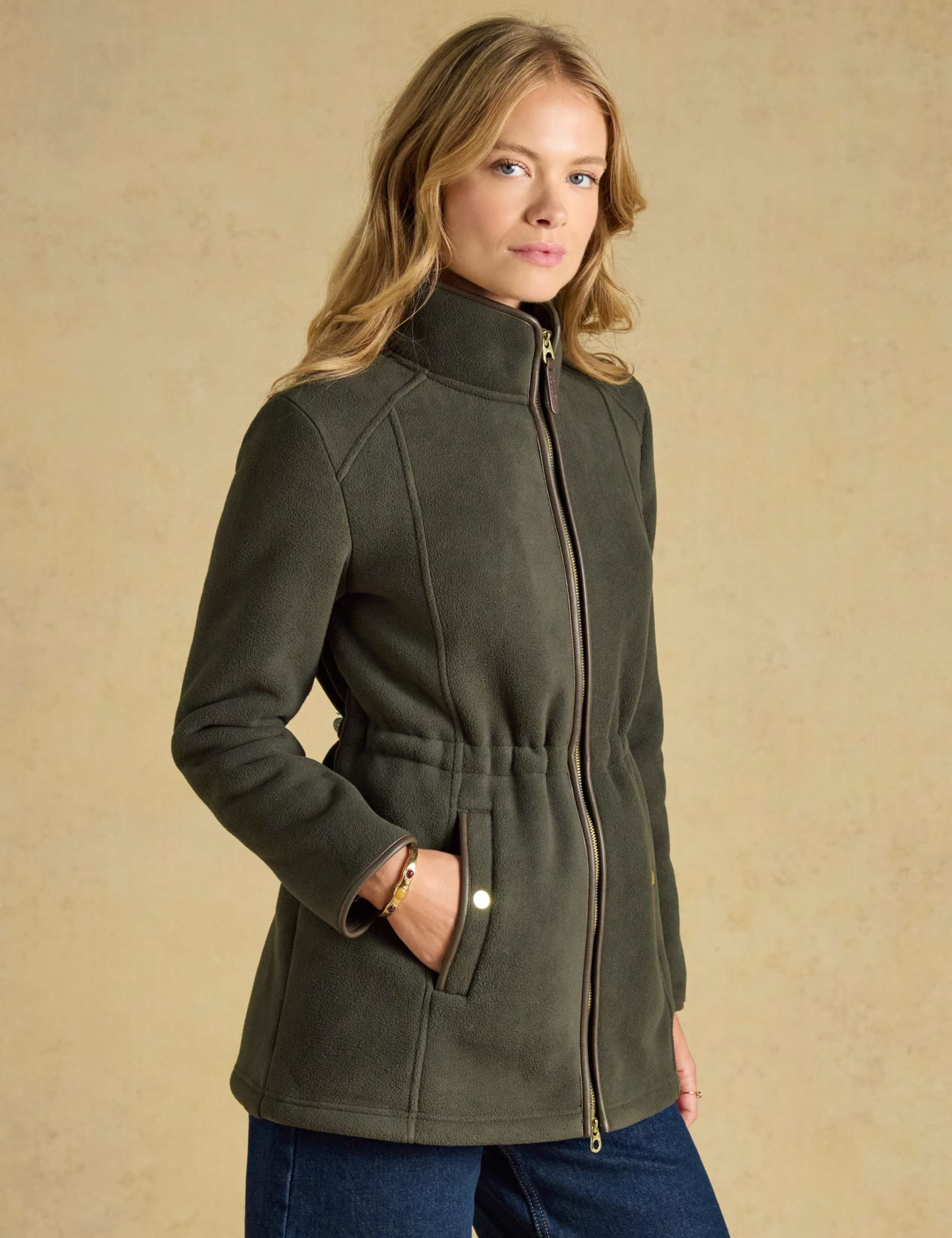Polar Fleece Zip Up Longline Jacket