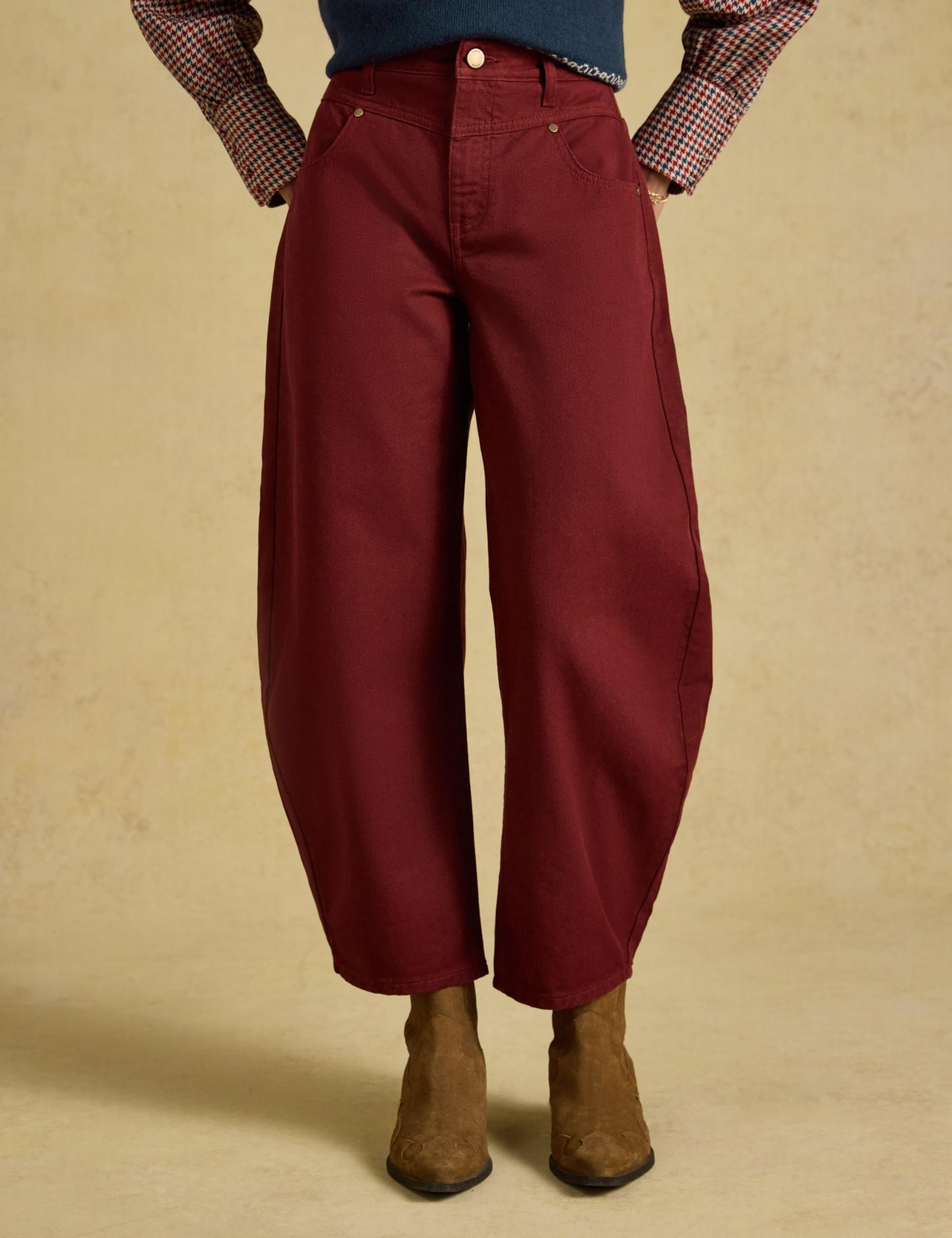 Western Mid Rise Barrel Jeans