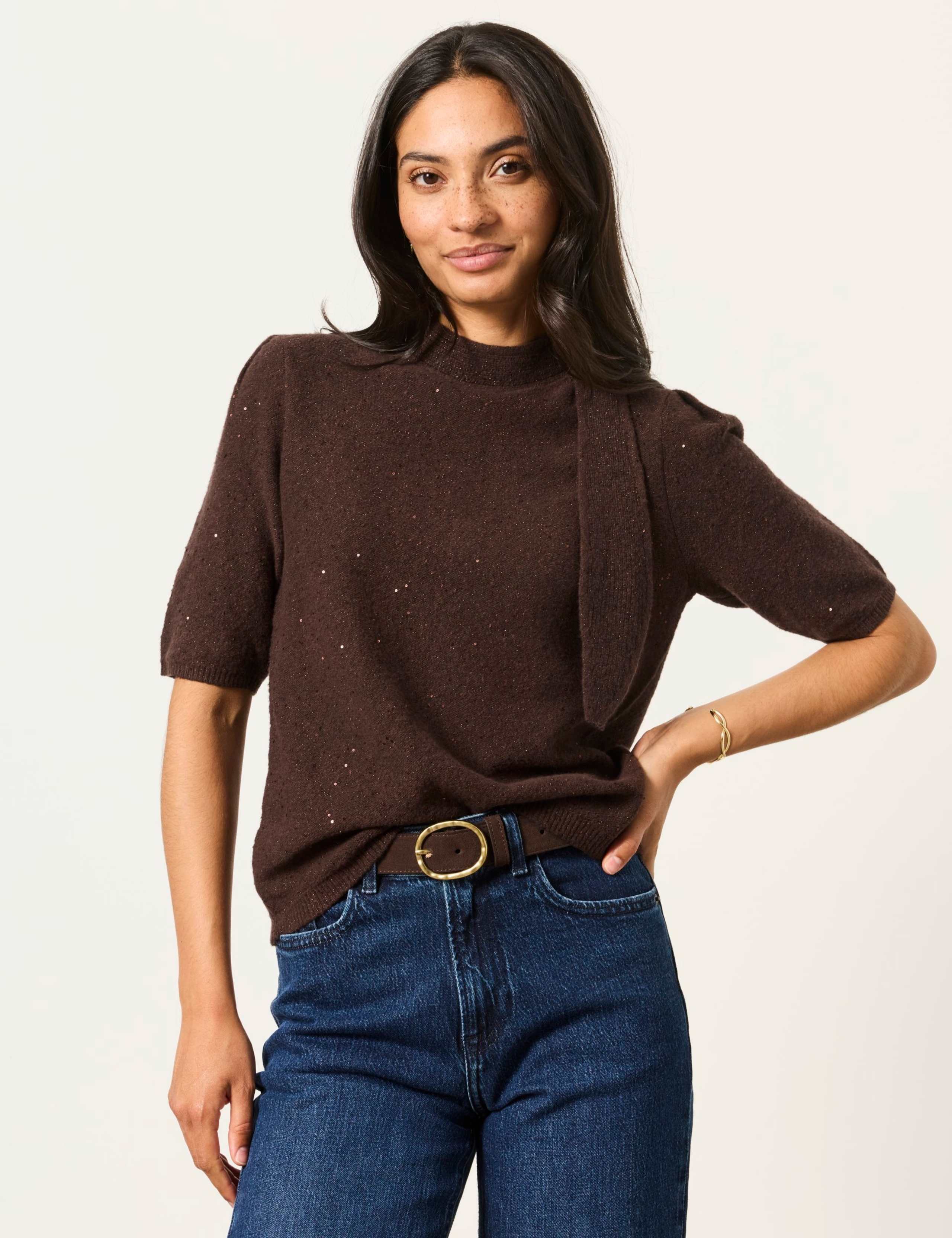 Cotton Blend Sparkly Jumper