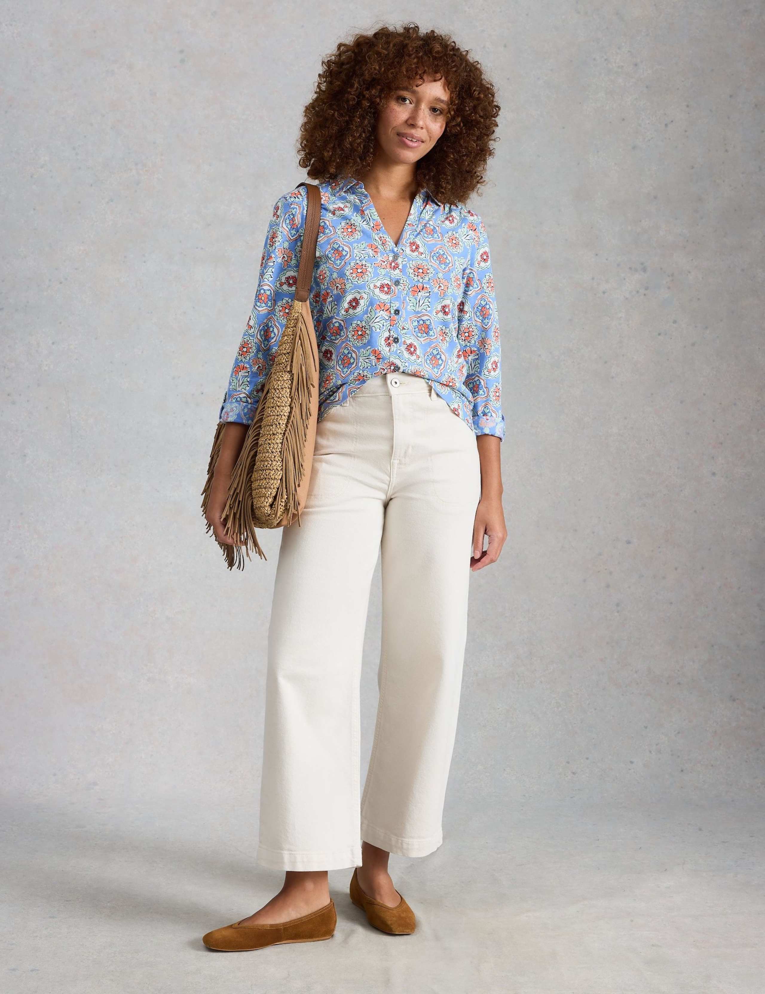 Pure Cotton Jersey Floral Shirt