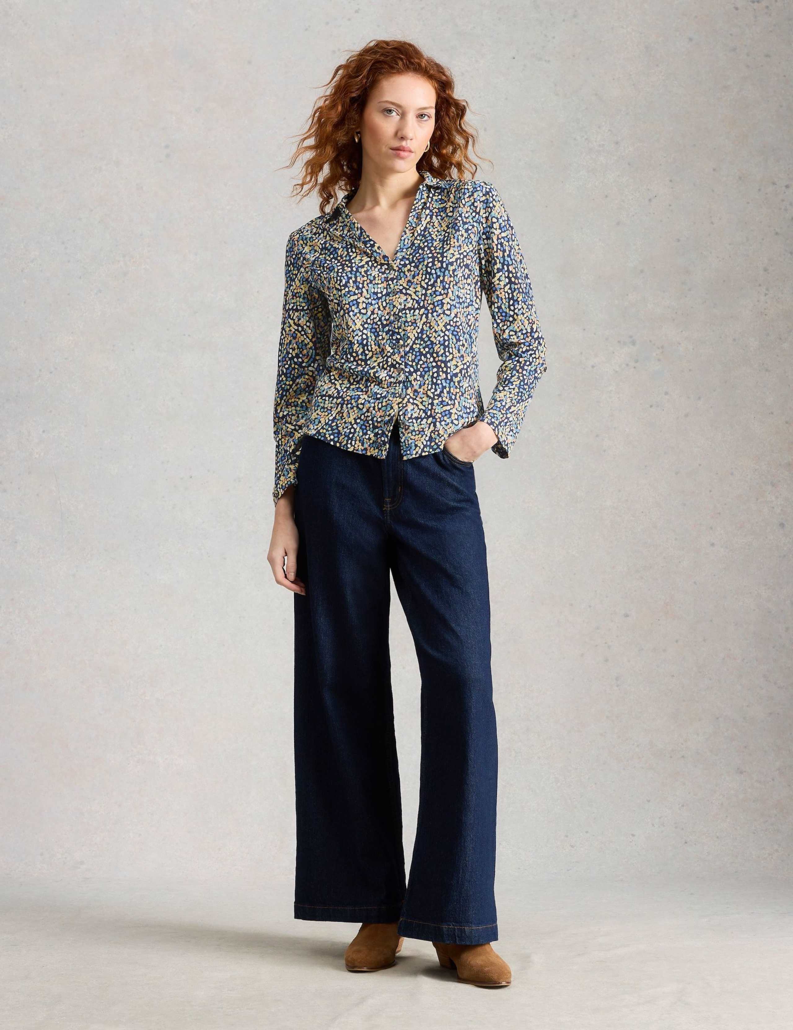 Pure Cotton Jersey Floral Shirt