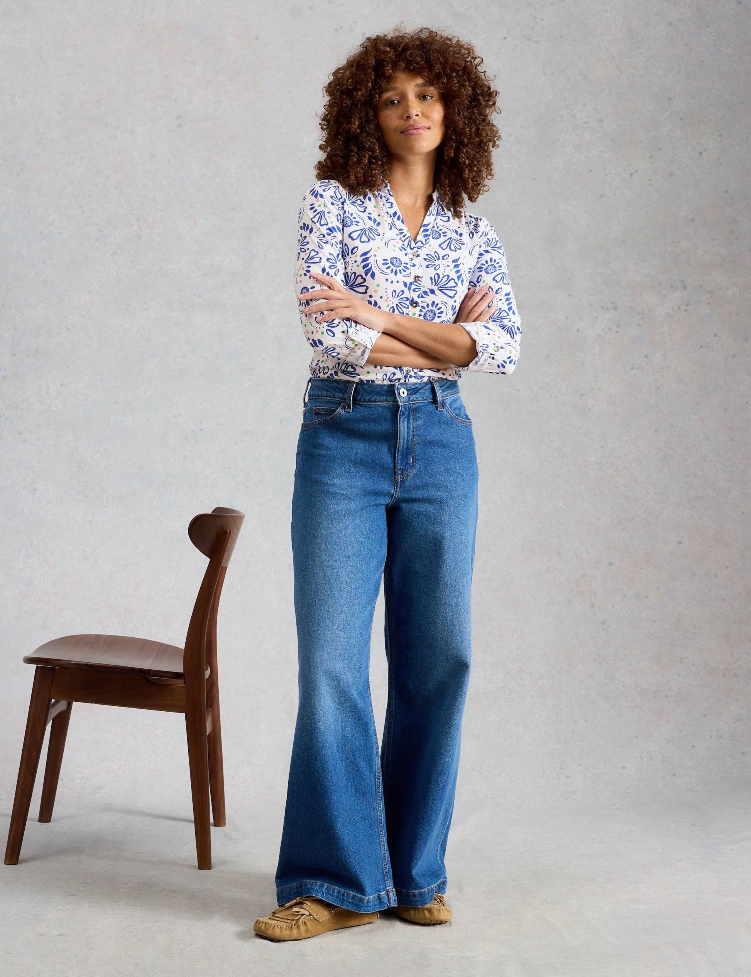 Pure Cotton Jersey Floral Shirt