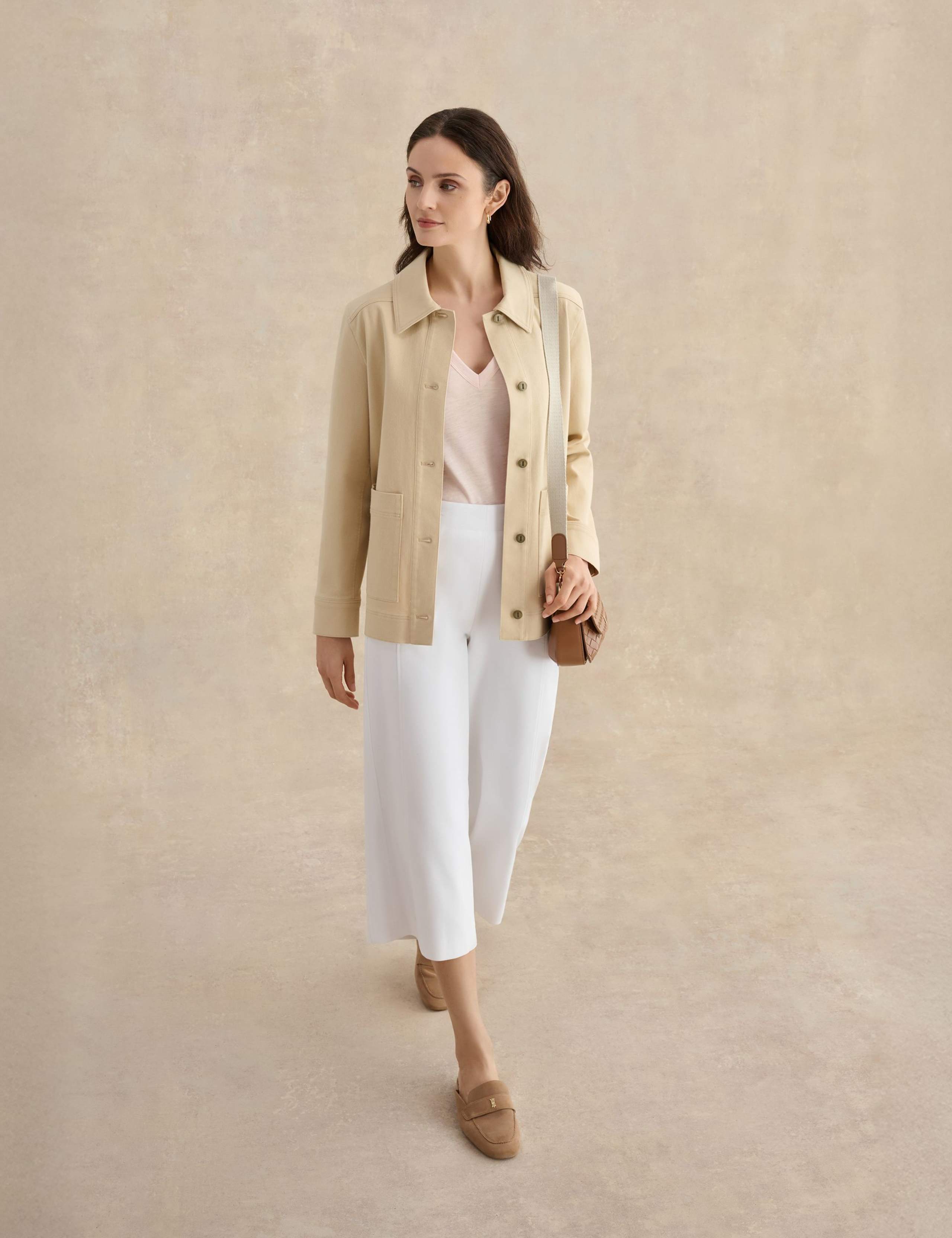 Pure Cotton Slub V-Neck T-Shirt