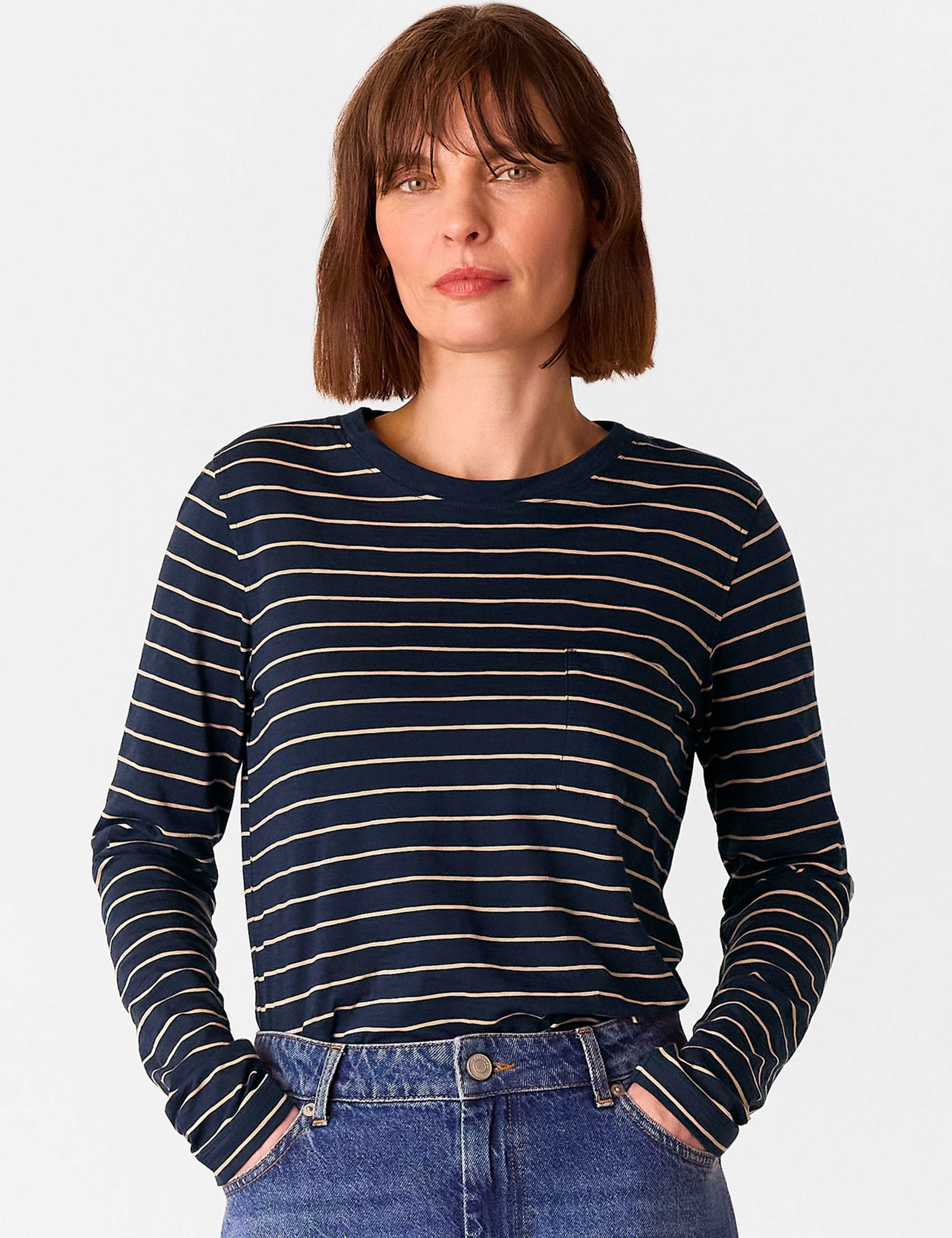 Pure Cotton Striped Top