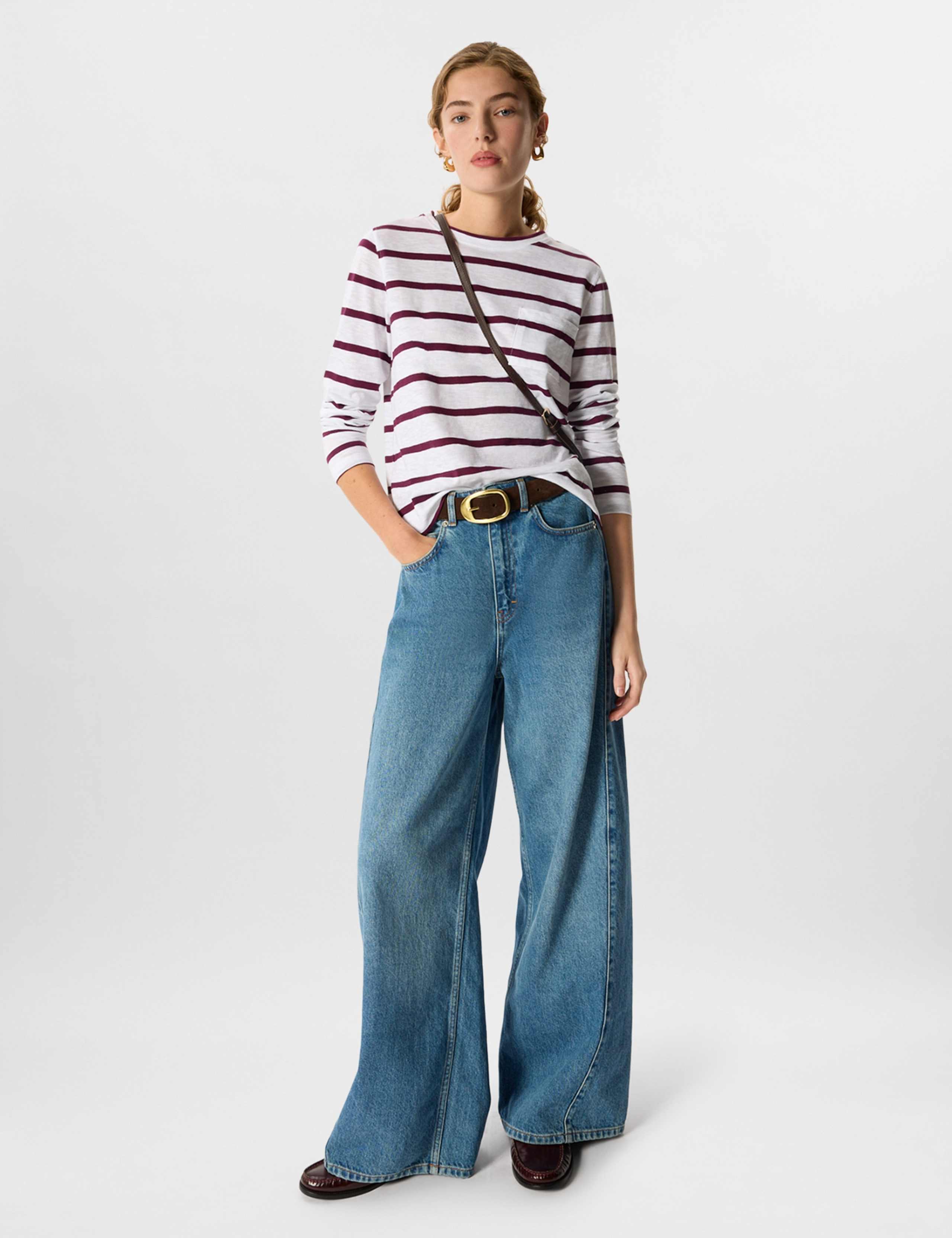 Pure Cotton Striped Top