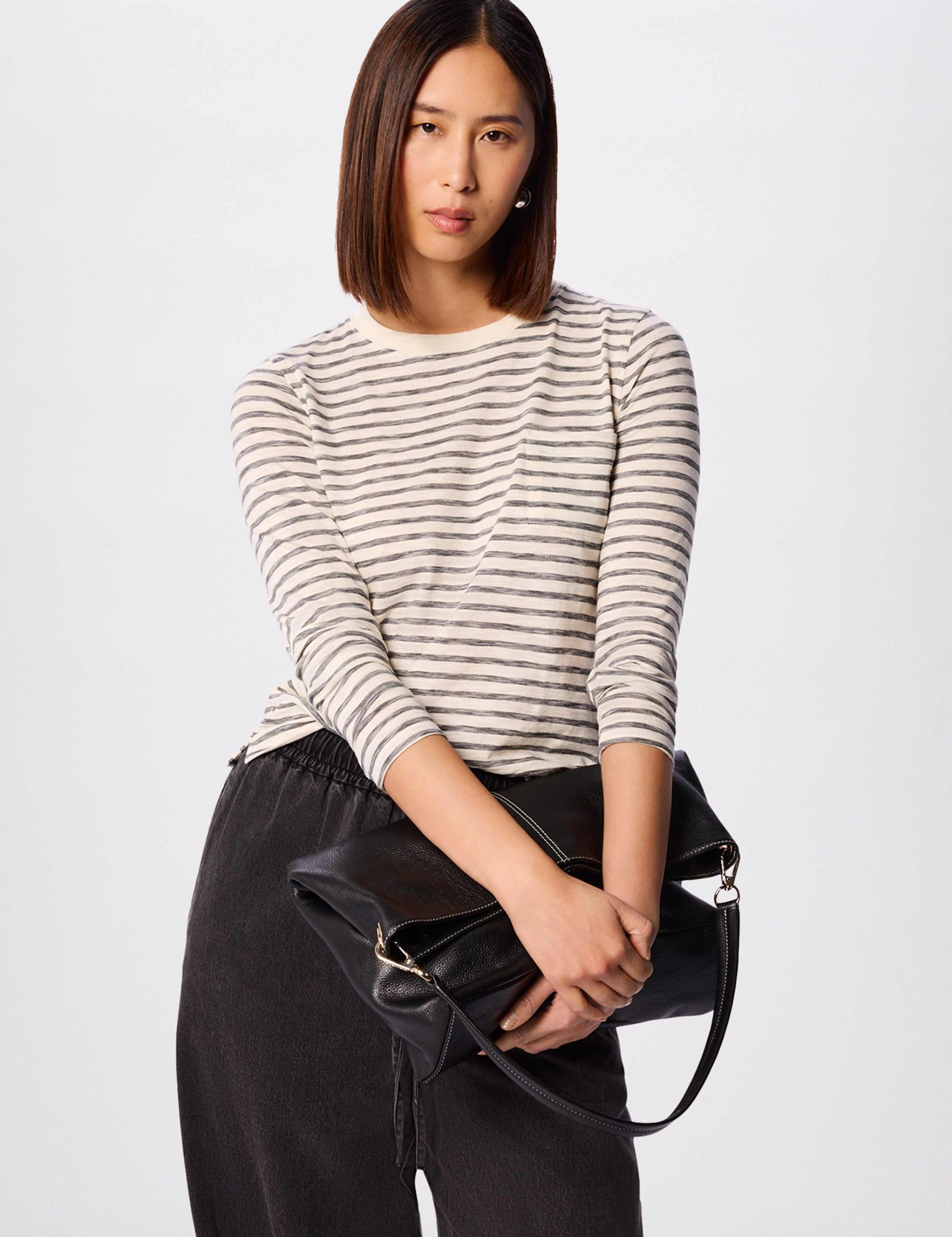 Pure Cotton Striped Top