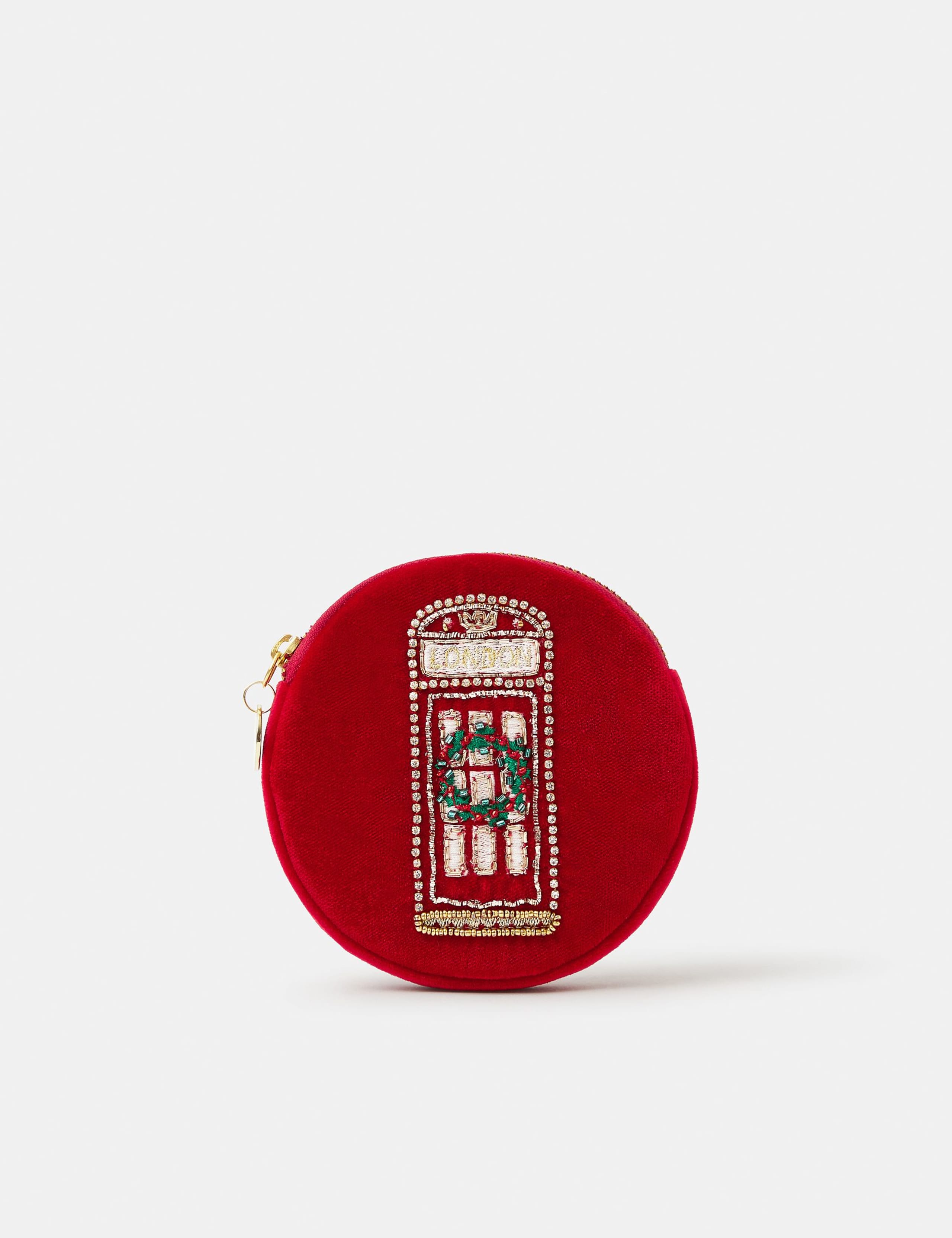 Velvet Xmas London Phone Box Coin Purse