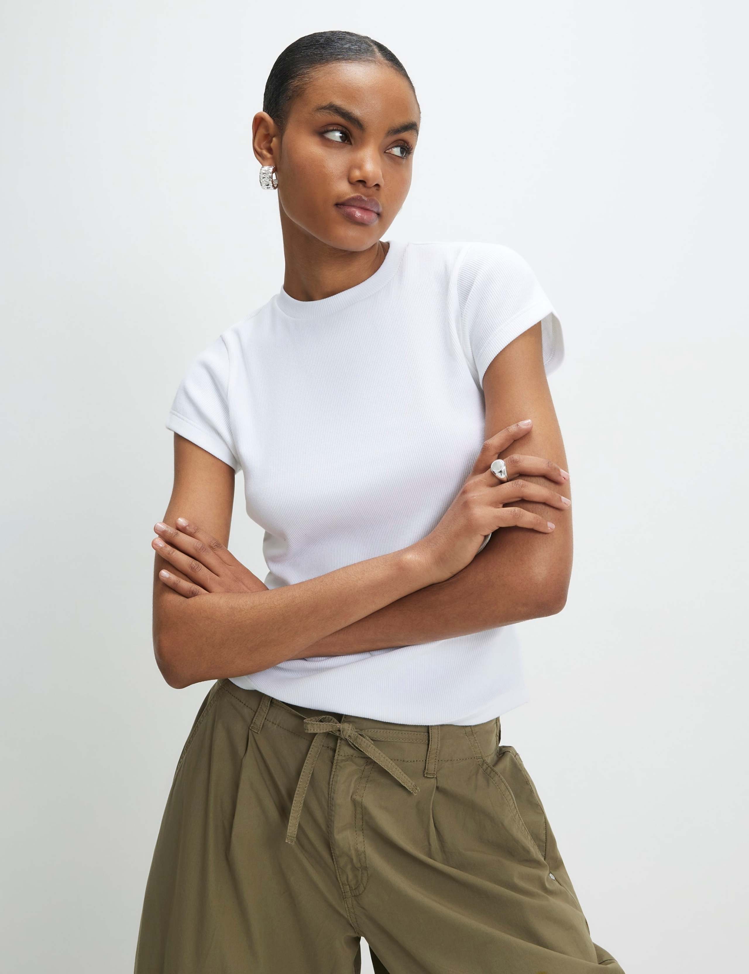 3 Pack Cotton Rich Ribbed Fitted Tops
