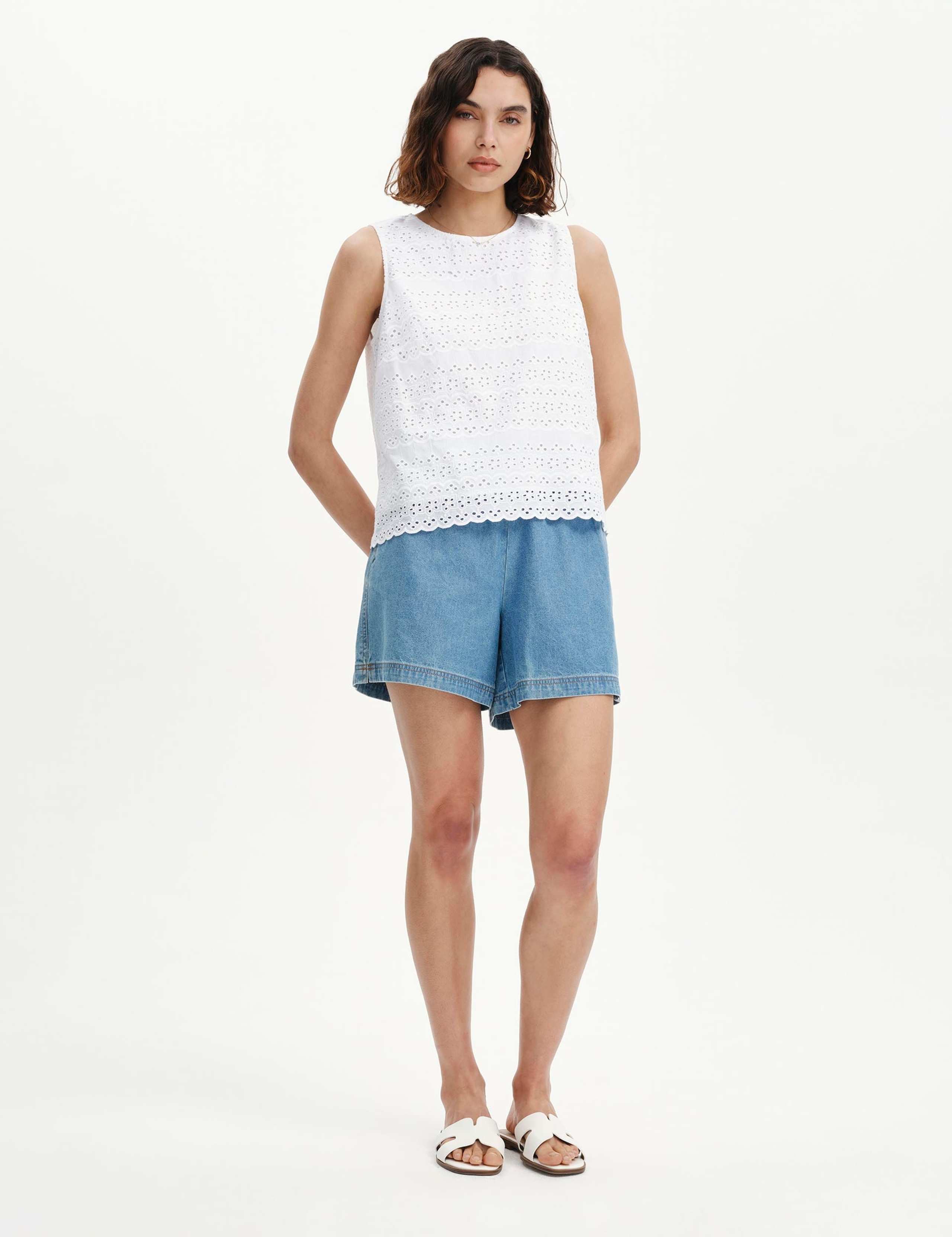 Pure Cotton Broderie Top