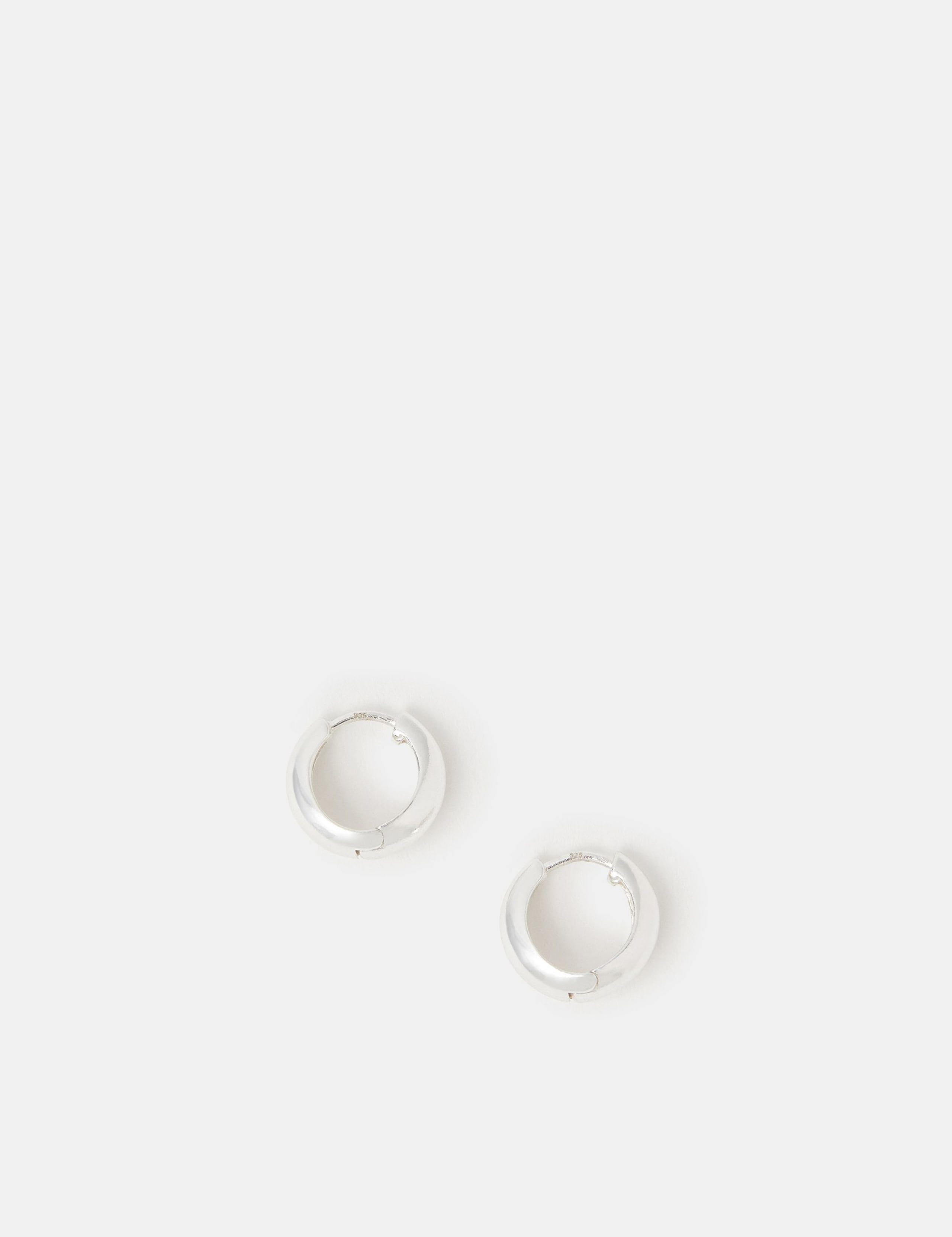 Sterling Silver 925 Chunky Hoop Earrings