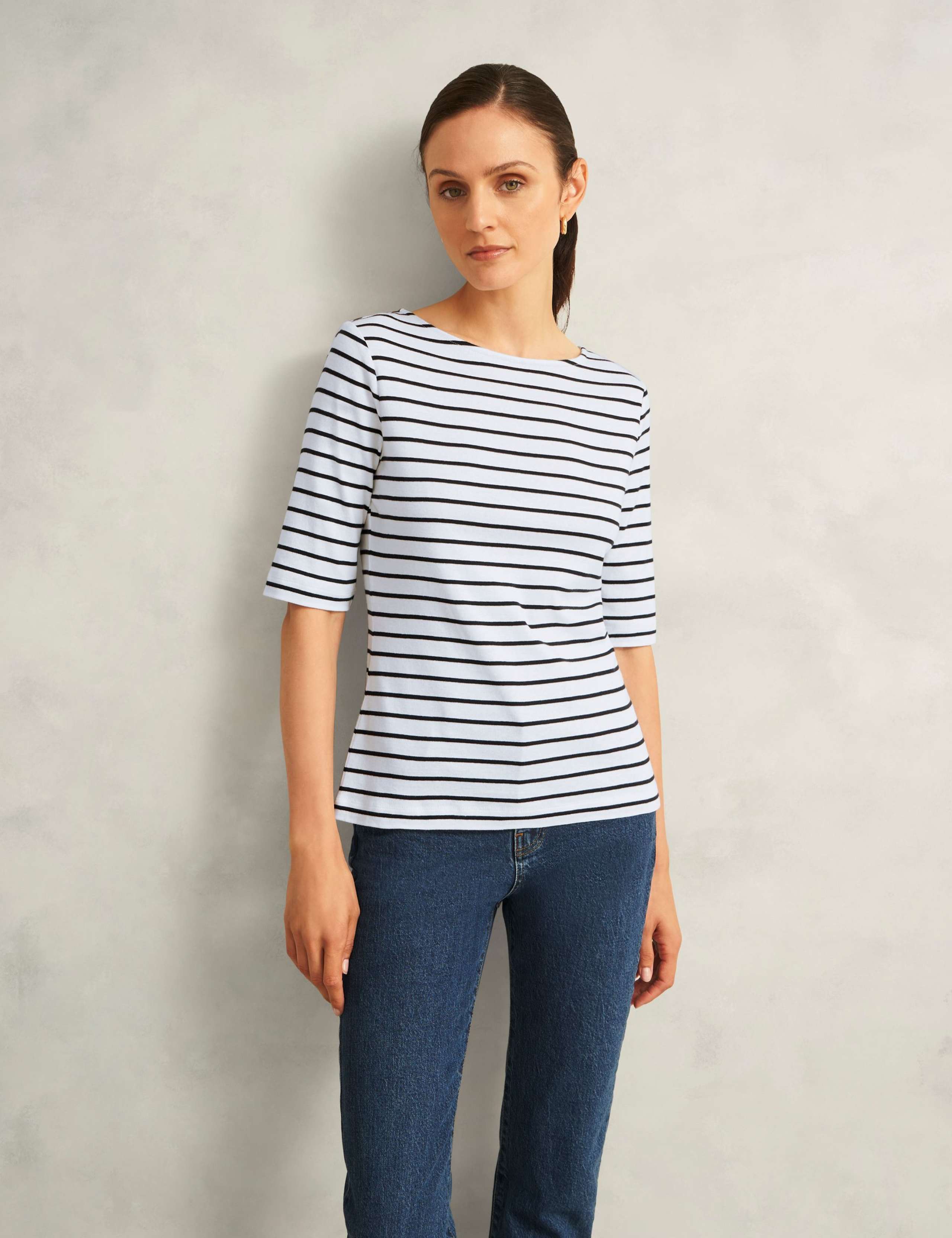 Pure Cotton Striped Top