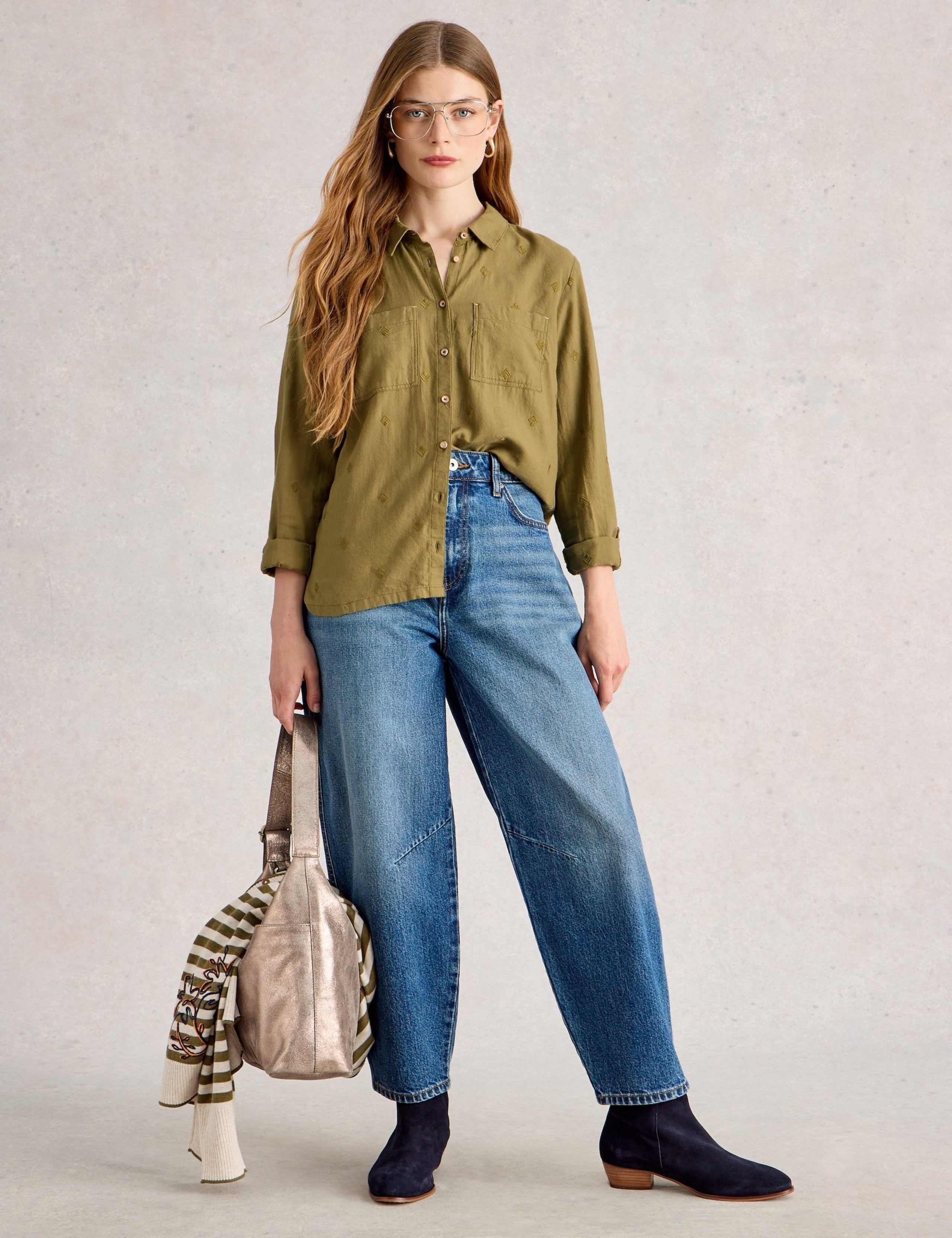 Pure Cotton Collared Shirt