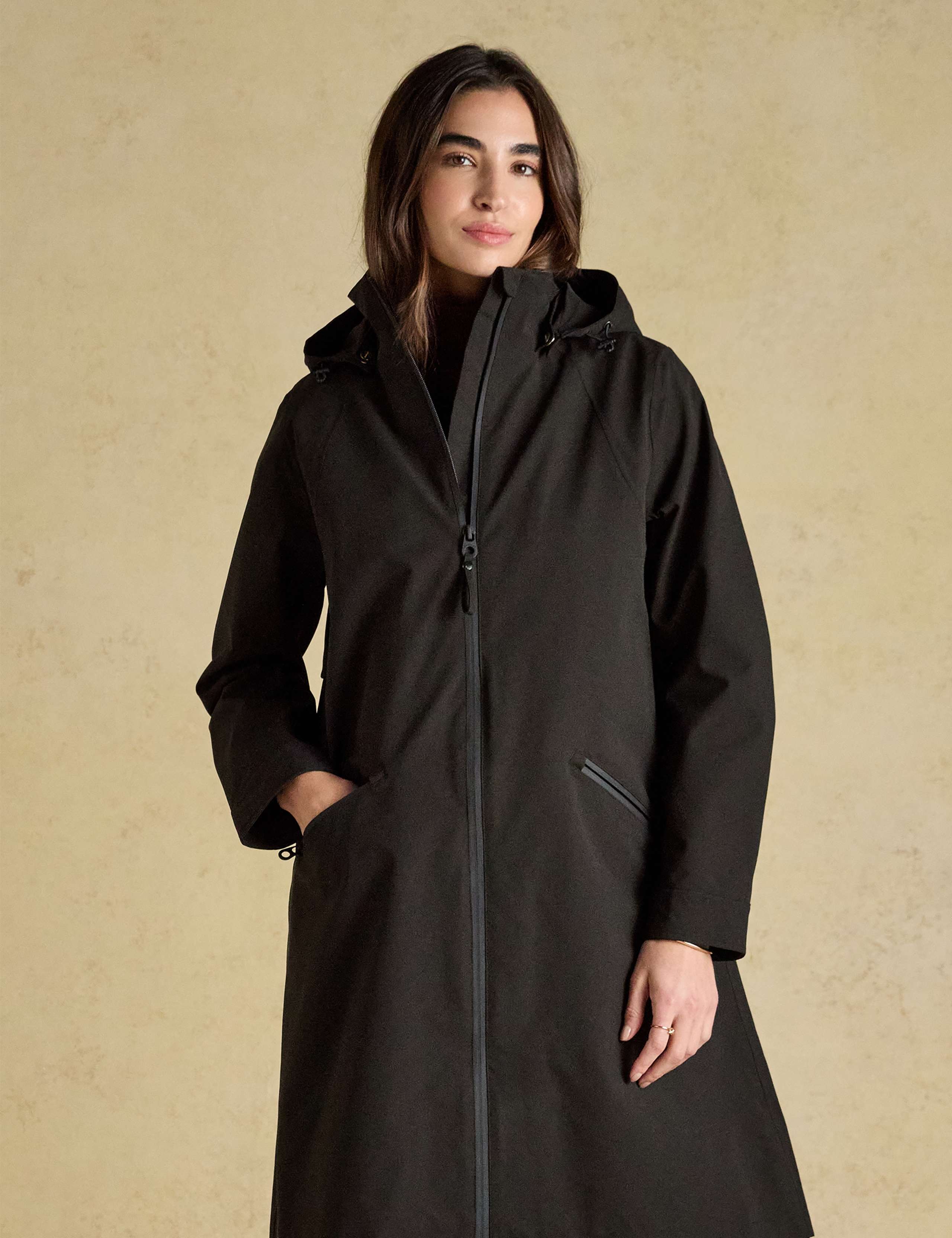 Waterproof Longline Hooded Raincoat